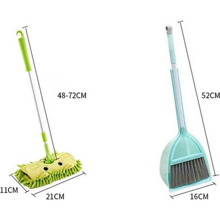 Mini Herramientas de Limpieza para Niños Xifando - Mopa, Escoba y Recogedor