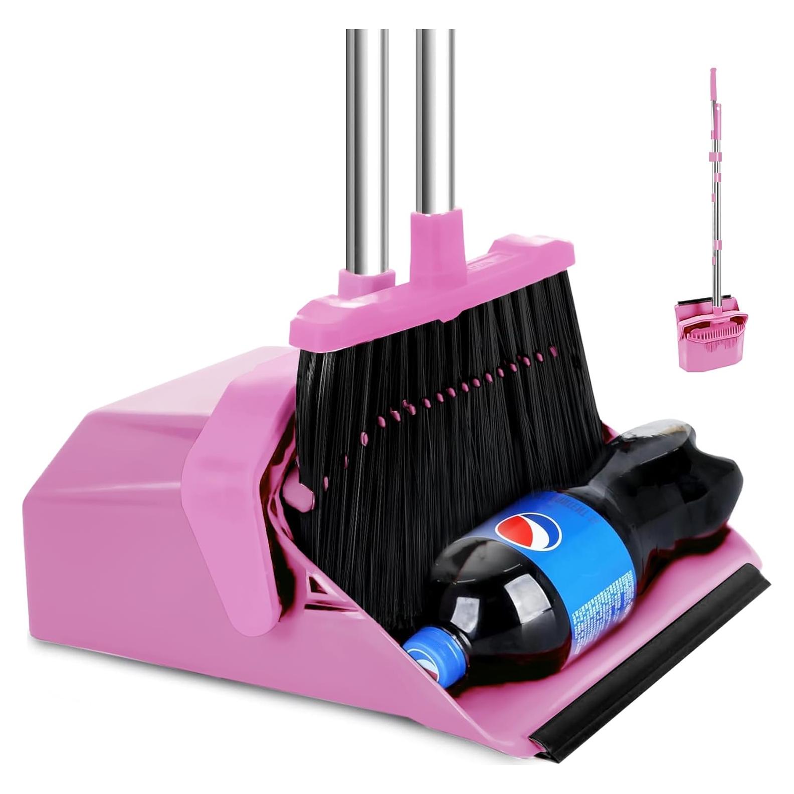 Juego de Escoba y Recogedor Tiumso Rosa 51" para Limpieza