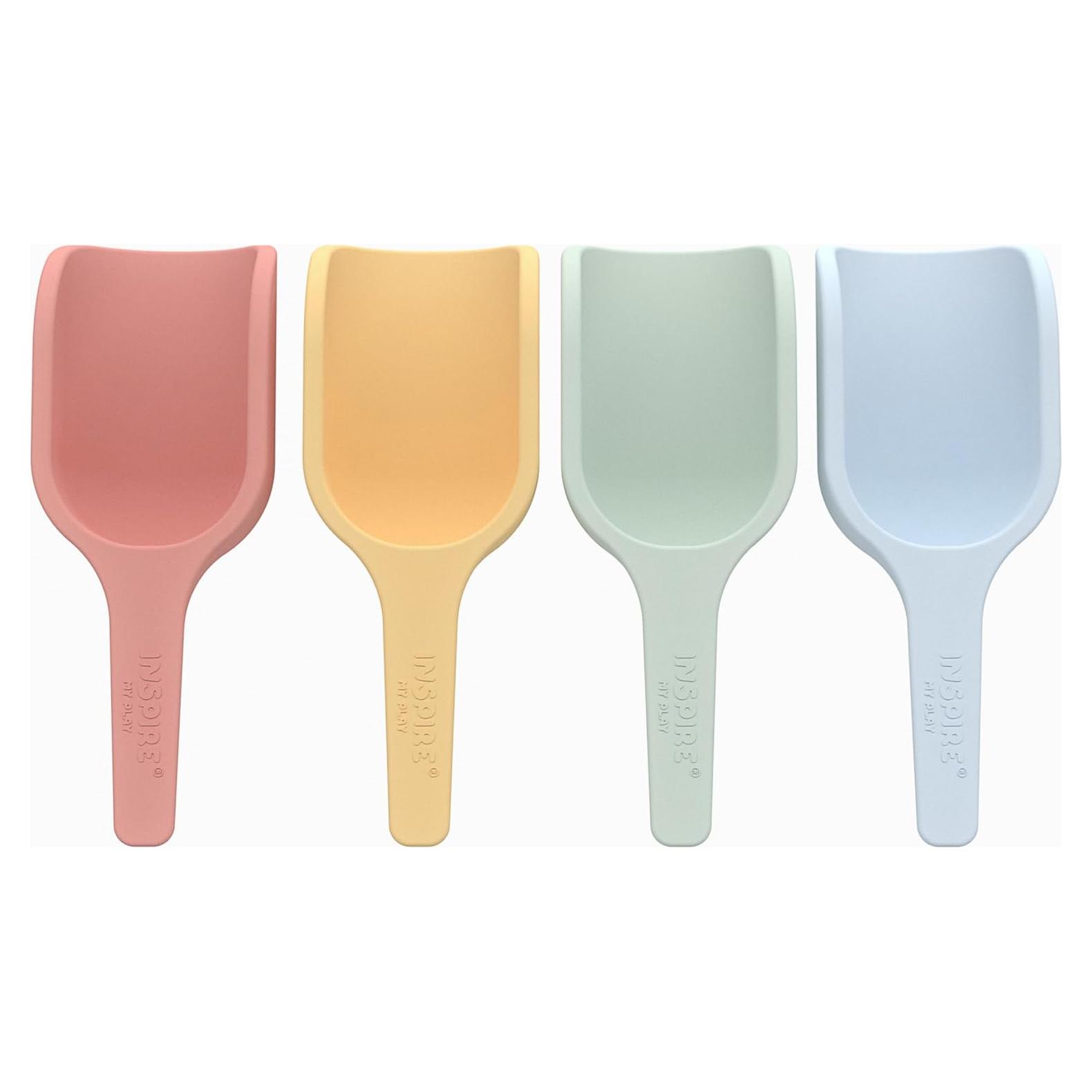 Mini Cucharas de Silicona Inspire My Play - 4 Piezas para Juego Sensorial