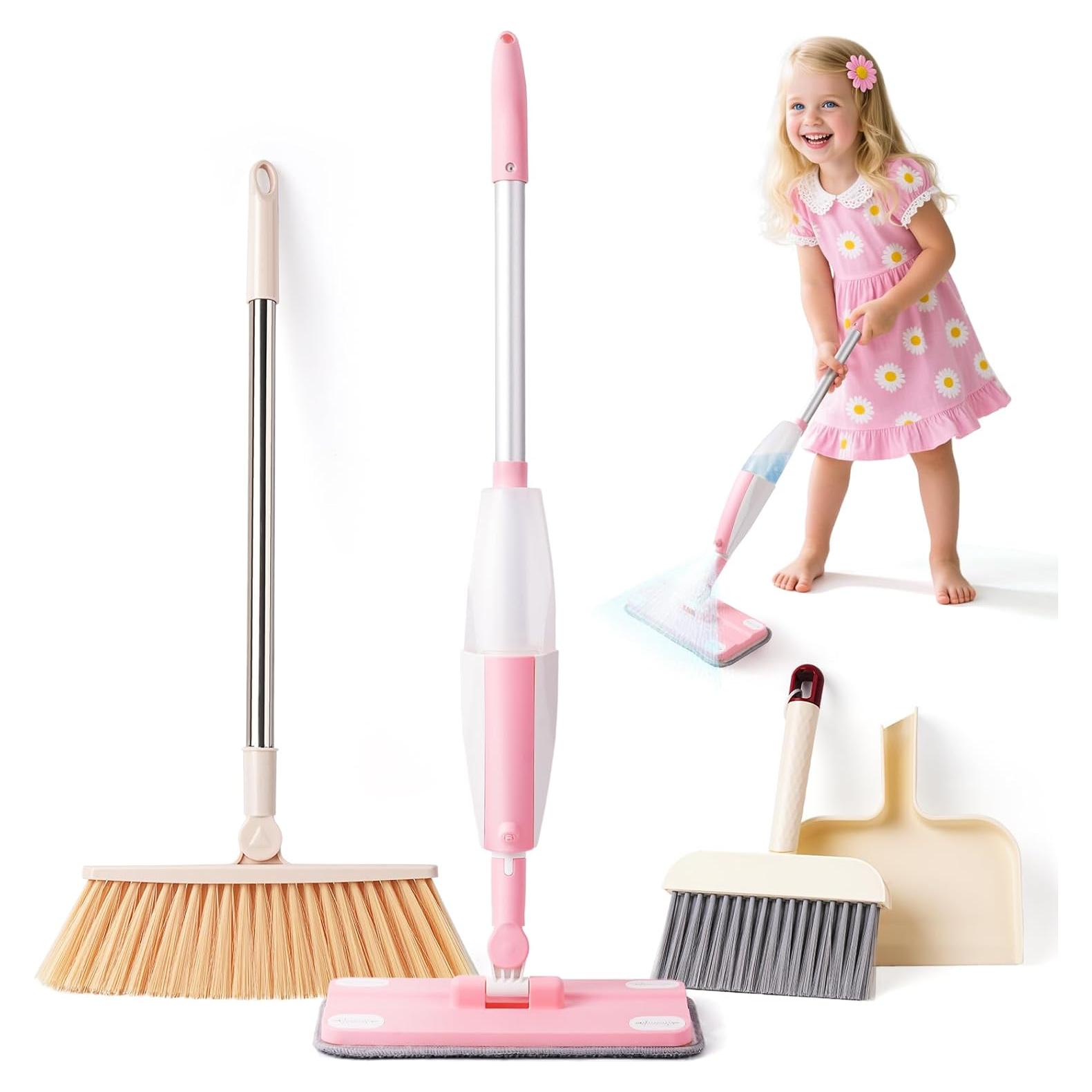 Juego de Limpieza para Niños Yeeammk Mopa Rosa 53 cm