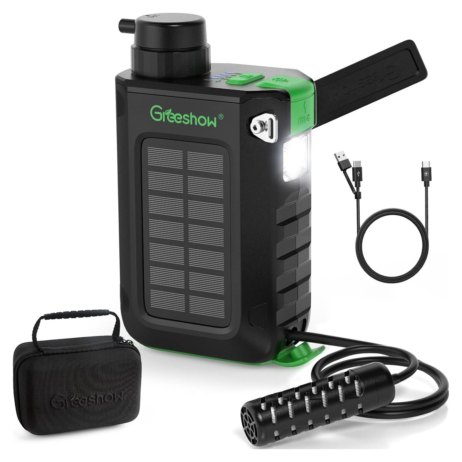 Filtro de Agua Portátil Greeshow GS-2811 - Solar y USB