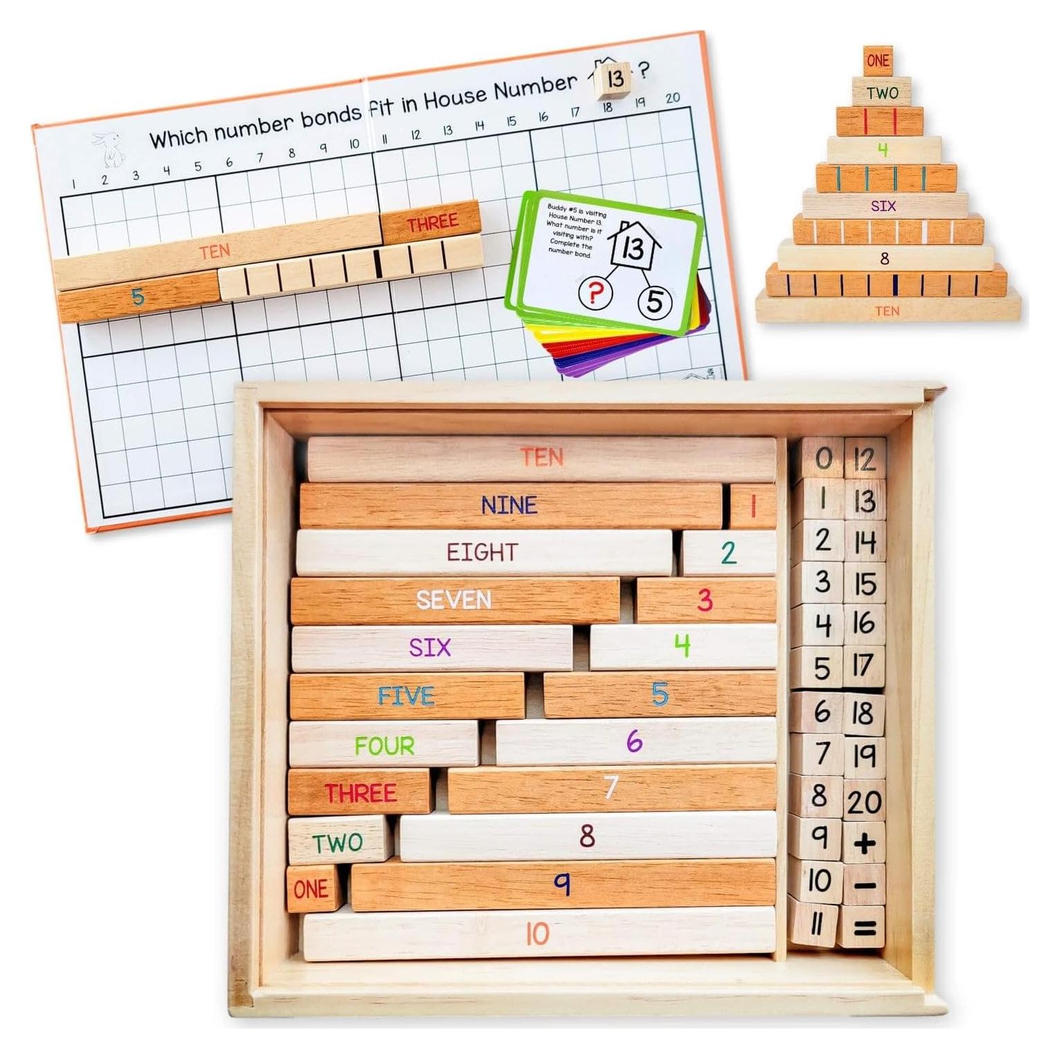 Juego de Matemáticas Montessori Little Bud Kids 98 Piezas