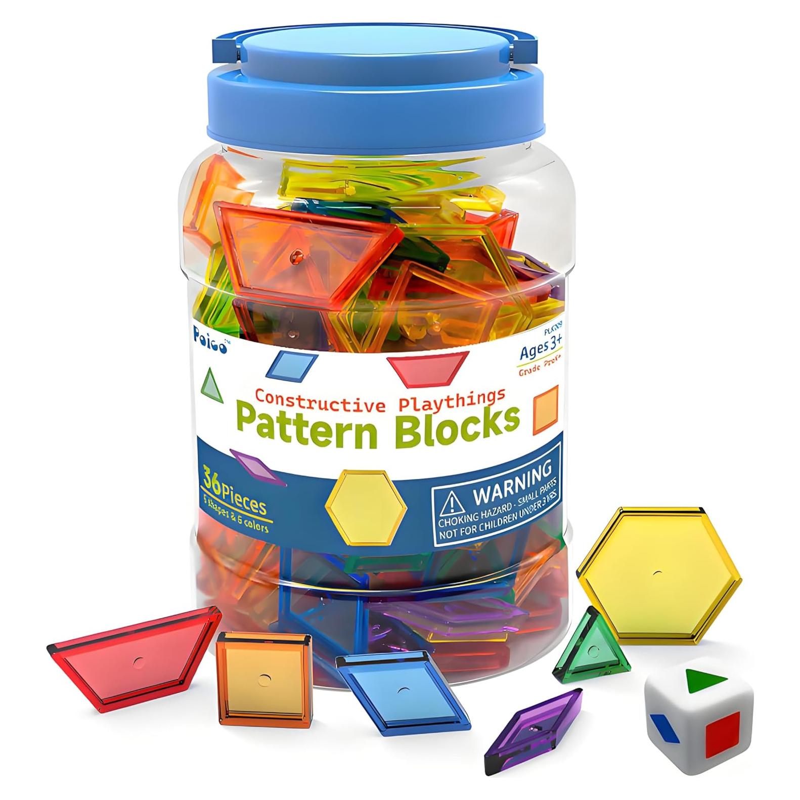 Bloques de Patrón Translúcidos 141 Pcs Juguetes Educativos