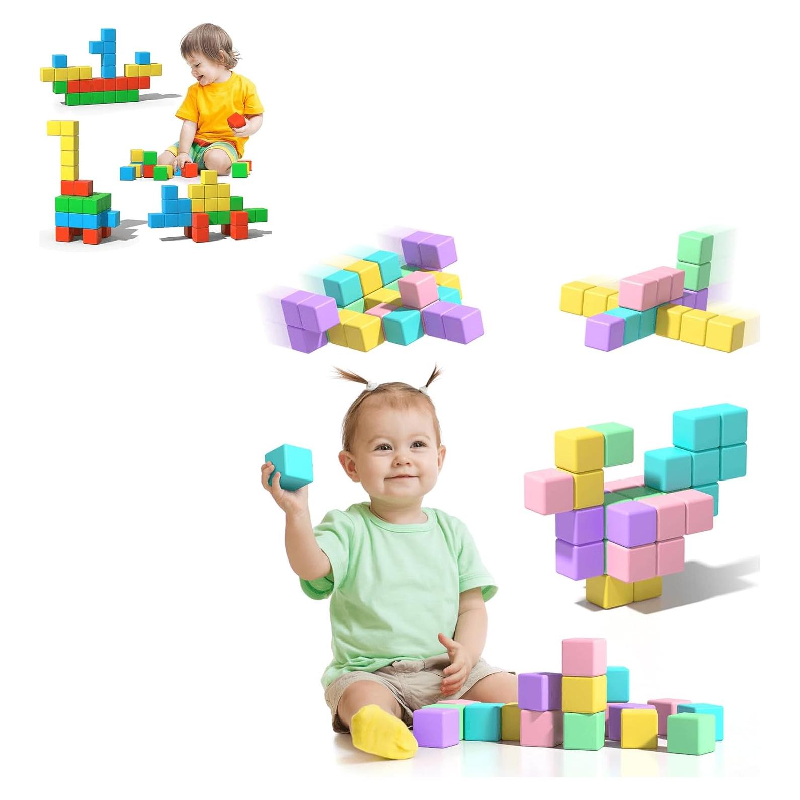 9 Bloques Magnéticos de Construcción 3.4 cm Montessori