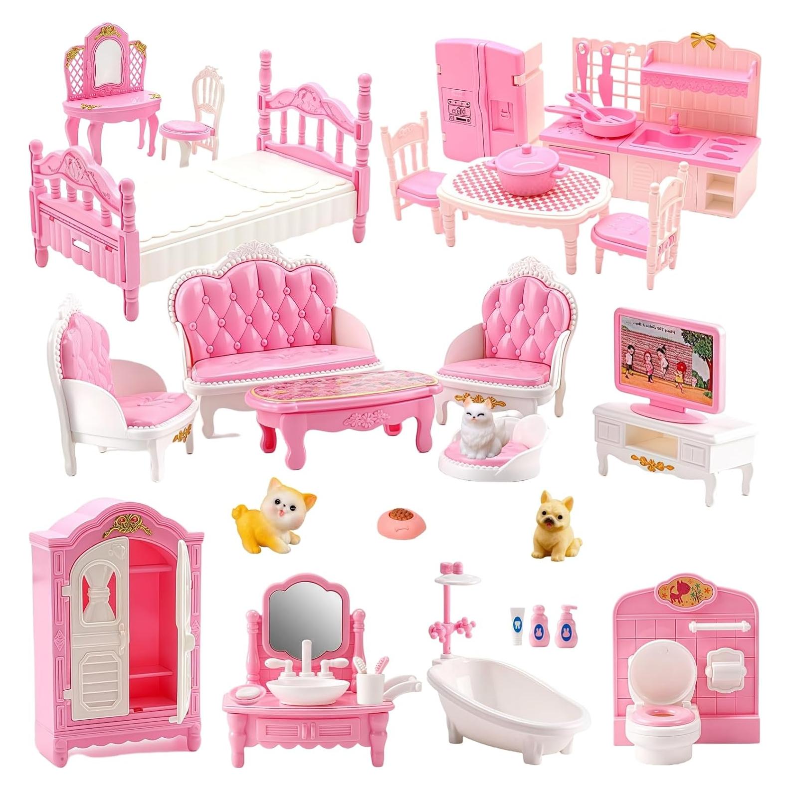 Conjunto de Muebles para Casa de Muñecas SwankyStyle 36 Piezas