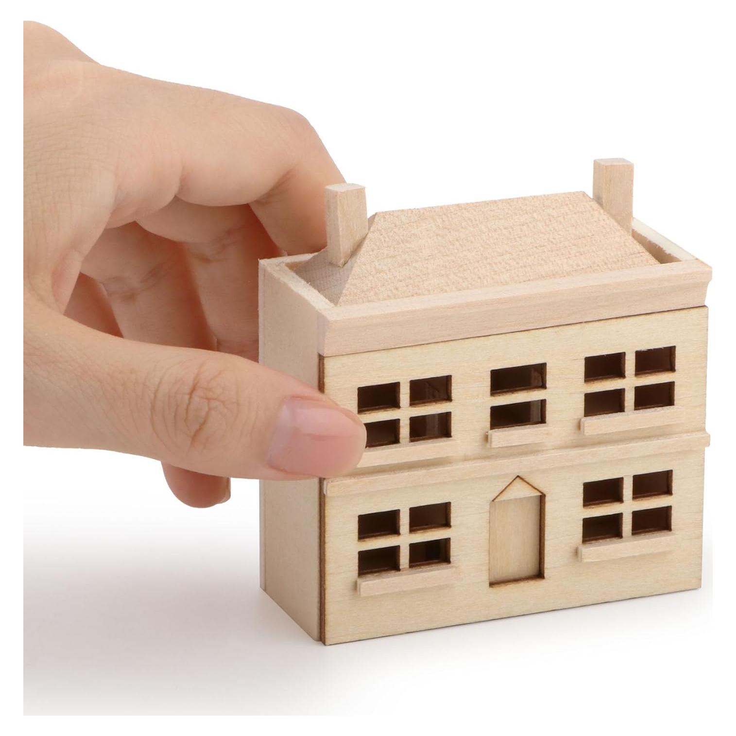 Casa de Muñecas Miniatura Cutemini 1:12 Madera Natural