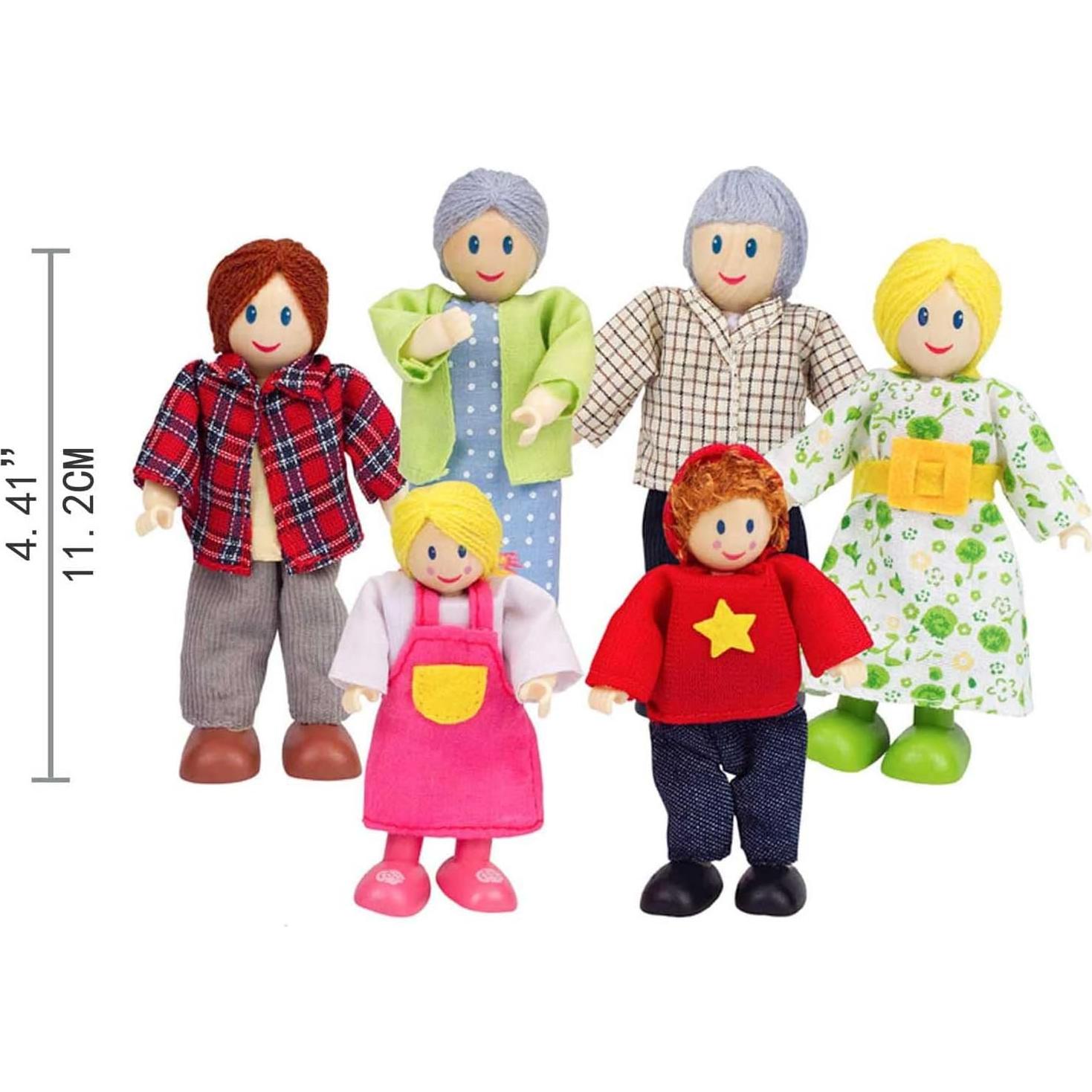 Conjunto de Casa de Muñecas Hape Happy Family - 6 Piezas