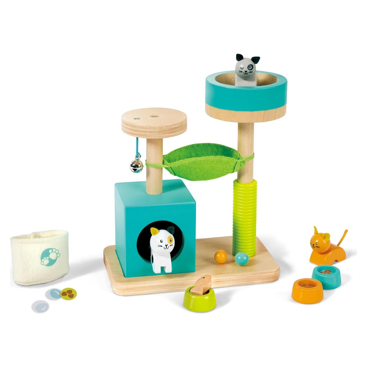 Juego de Casa de Gatito Hape - Juguetes de Madera para Niños