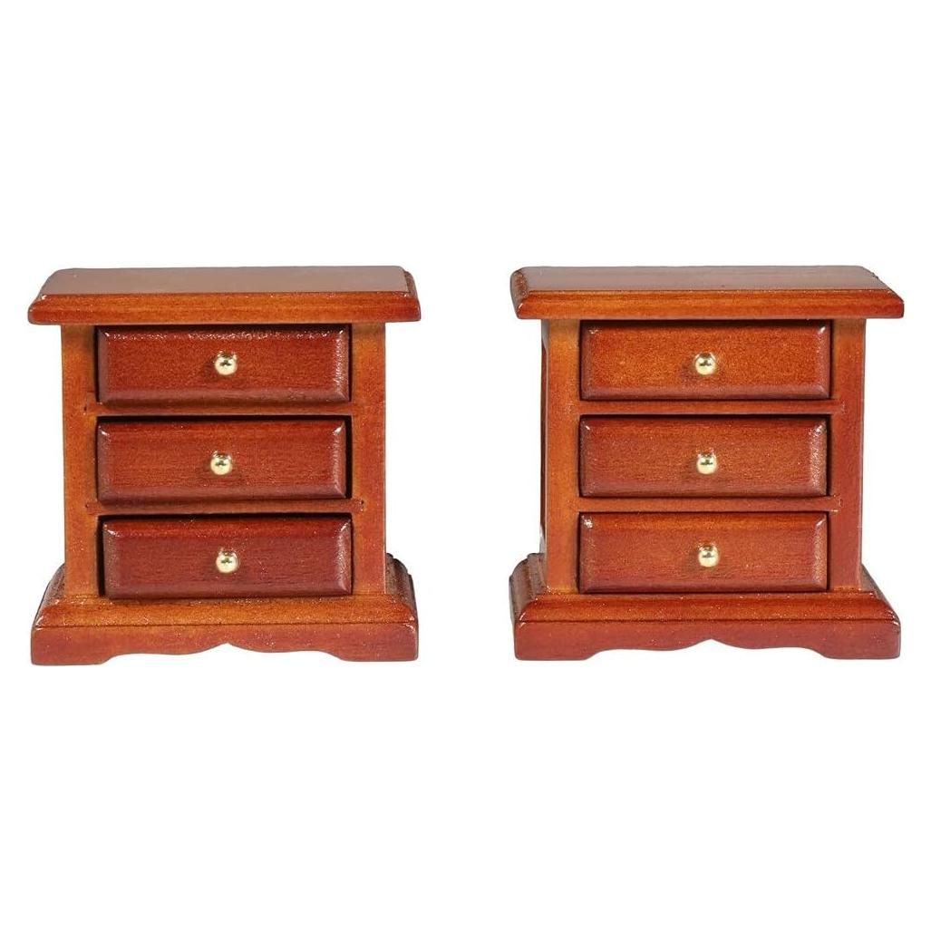 Juego de 2 Mesitas de Noche de Madera Inusitus 1/12