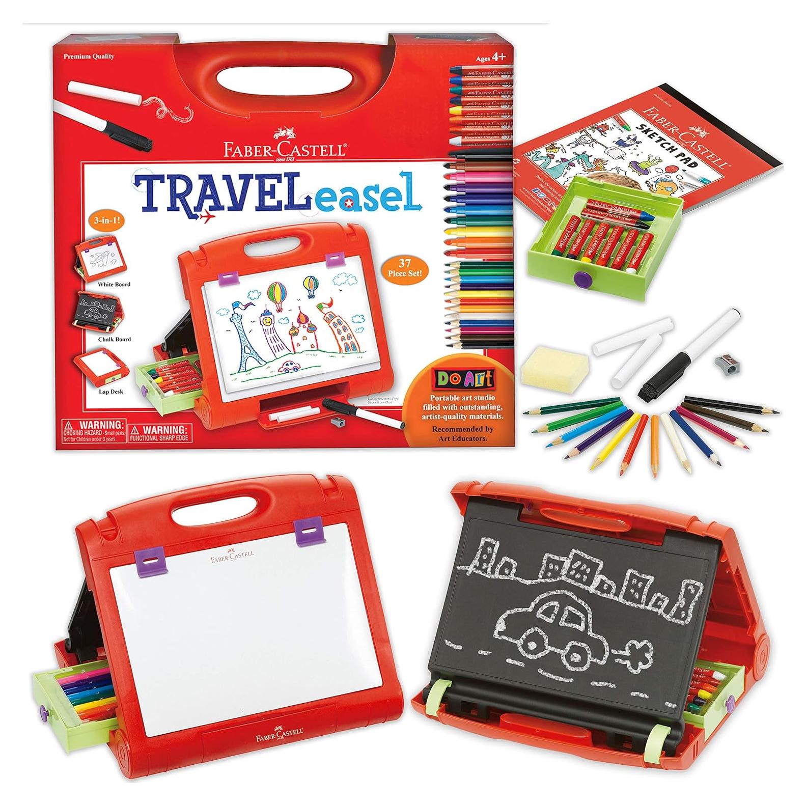 Caballete de Viaje Faber-Castell 3-en-1 para Niños 37 Piezas