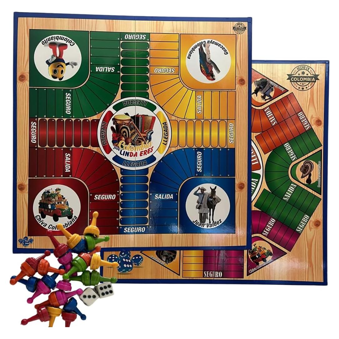 Juego de mesa magnético Colombiano Parchís Ludo 50x50 cm