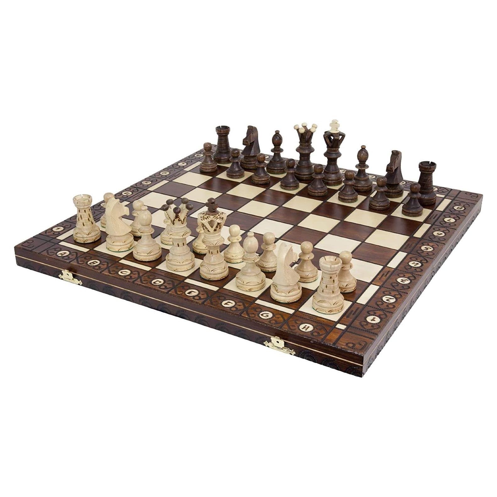 Juego de Ajedrez de Madera Hecho a Mano Muba 55cm