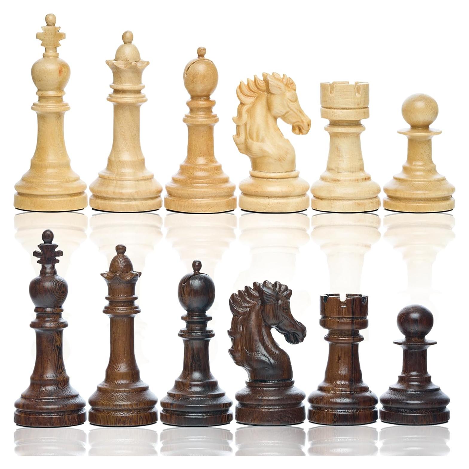 Piezas de Ajedrez de Madera Handicraftviet - 34 Piezas, 1.2 kg