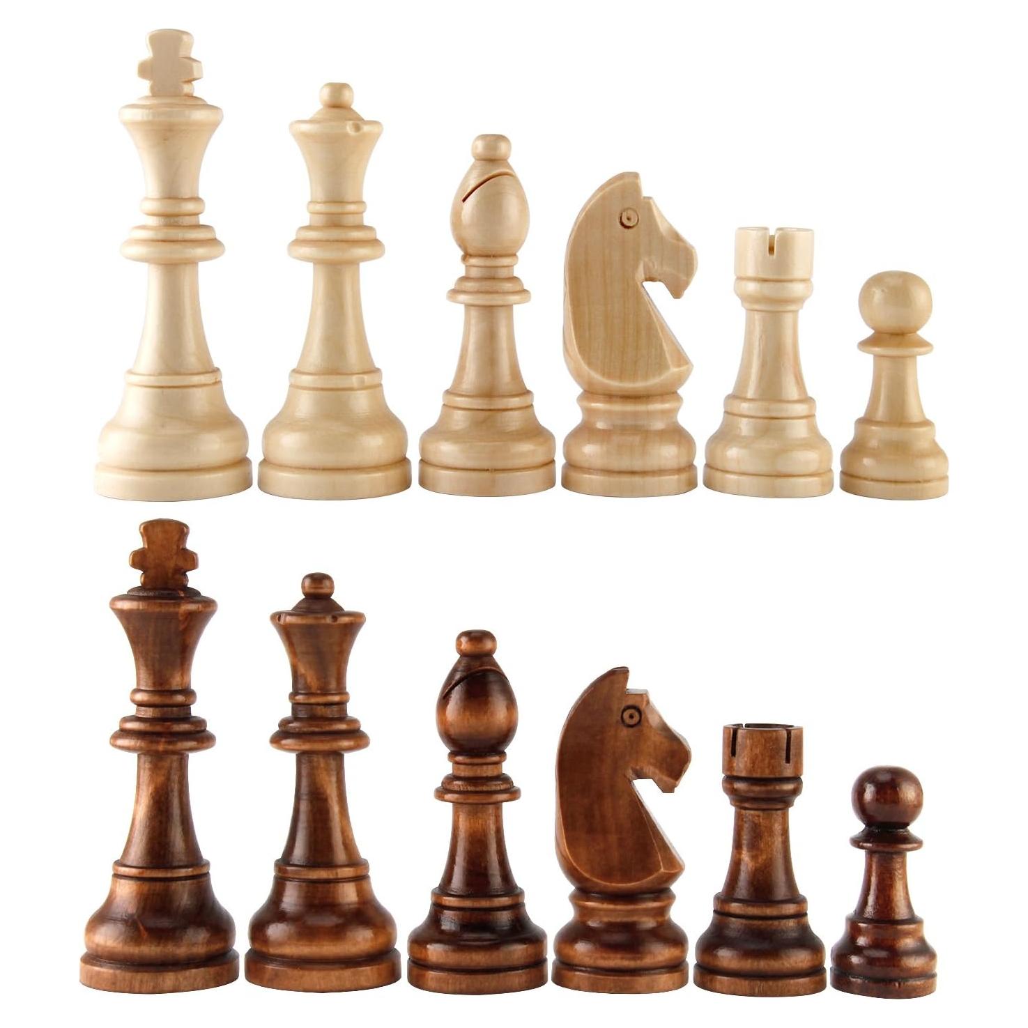 Piezas de Ajedrez de Madera Amerous Estilo Francés 11.56 cm