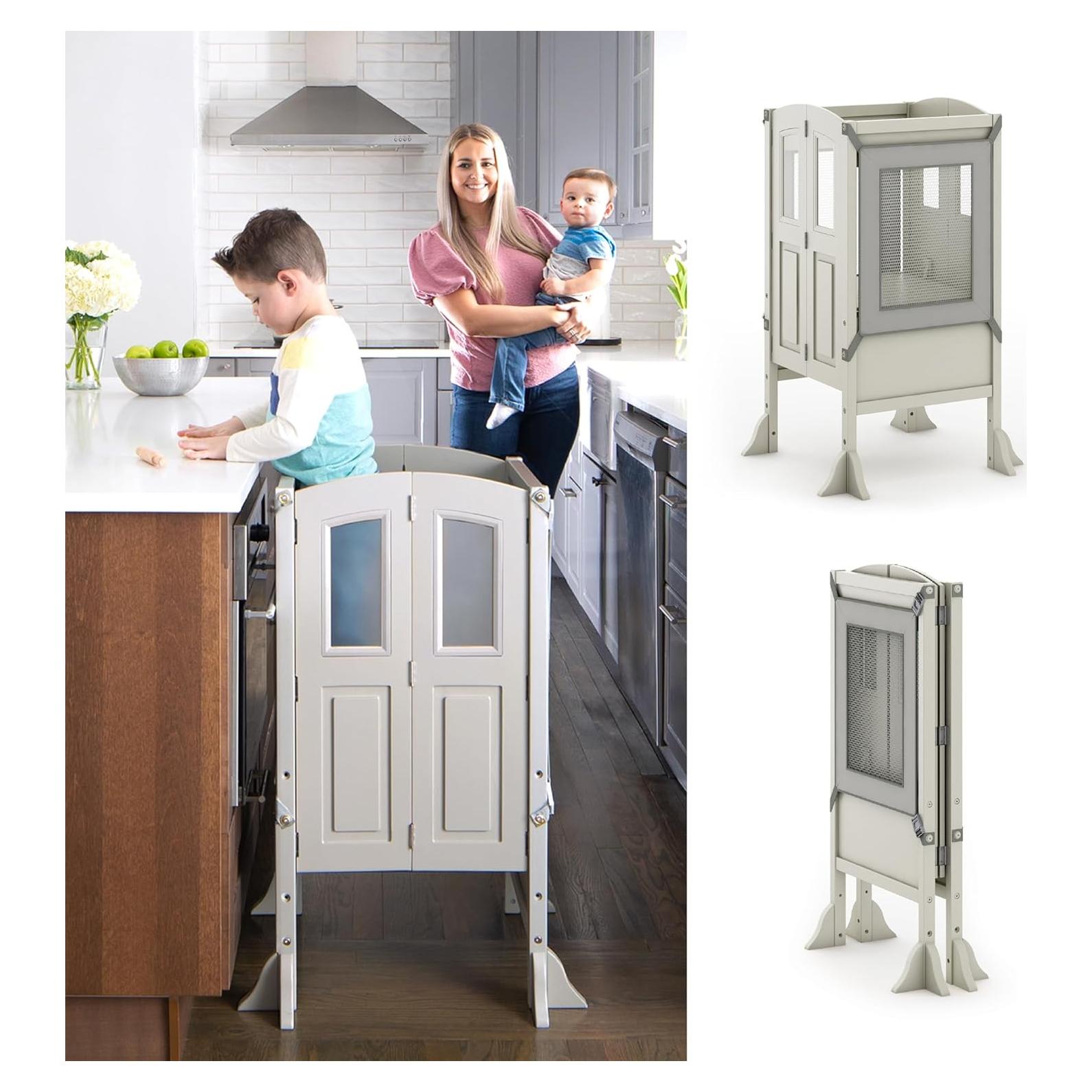 Torre Plegable para Niños Martha Stewart Kitchen Helper - Taupe