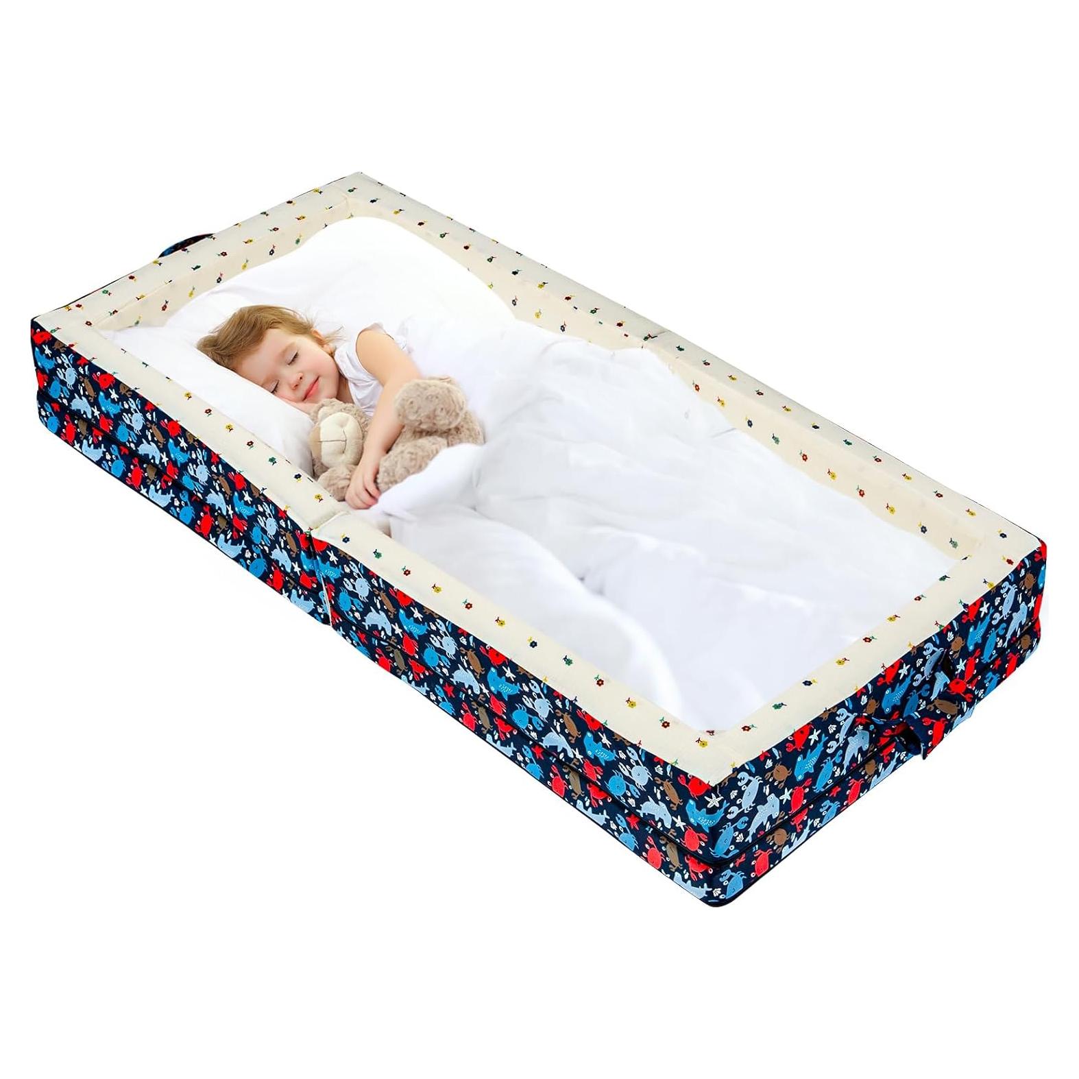 Cama de viaje portátil Umoving para niños - Azul océano