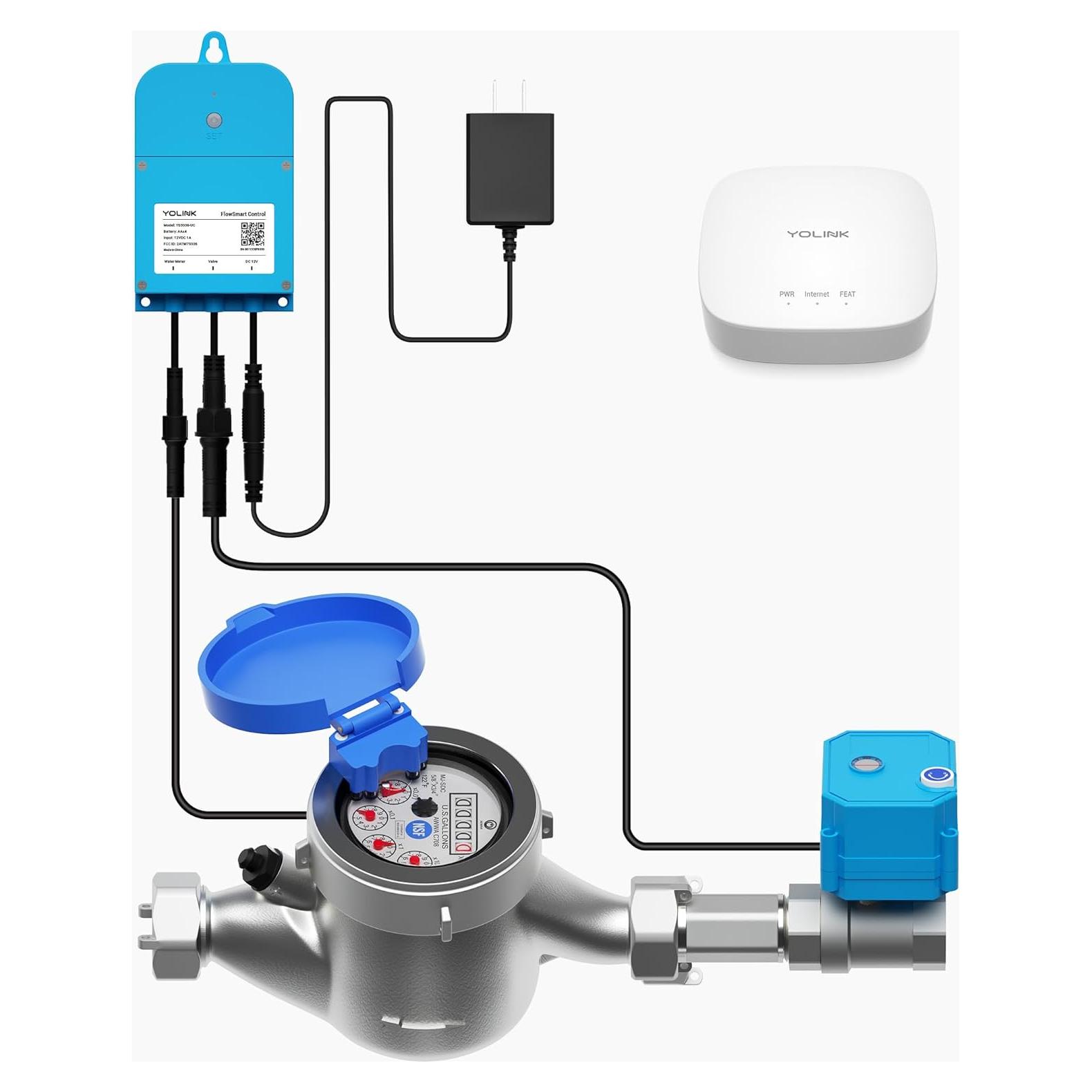 YoLink FlowSmart Control - Medidor de Agua Inteligente 1"