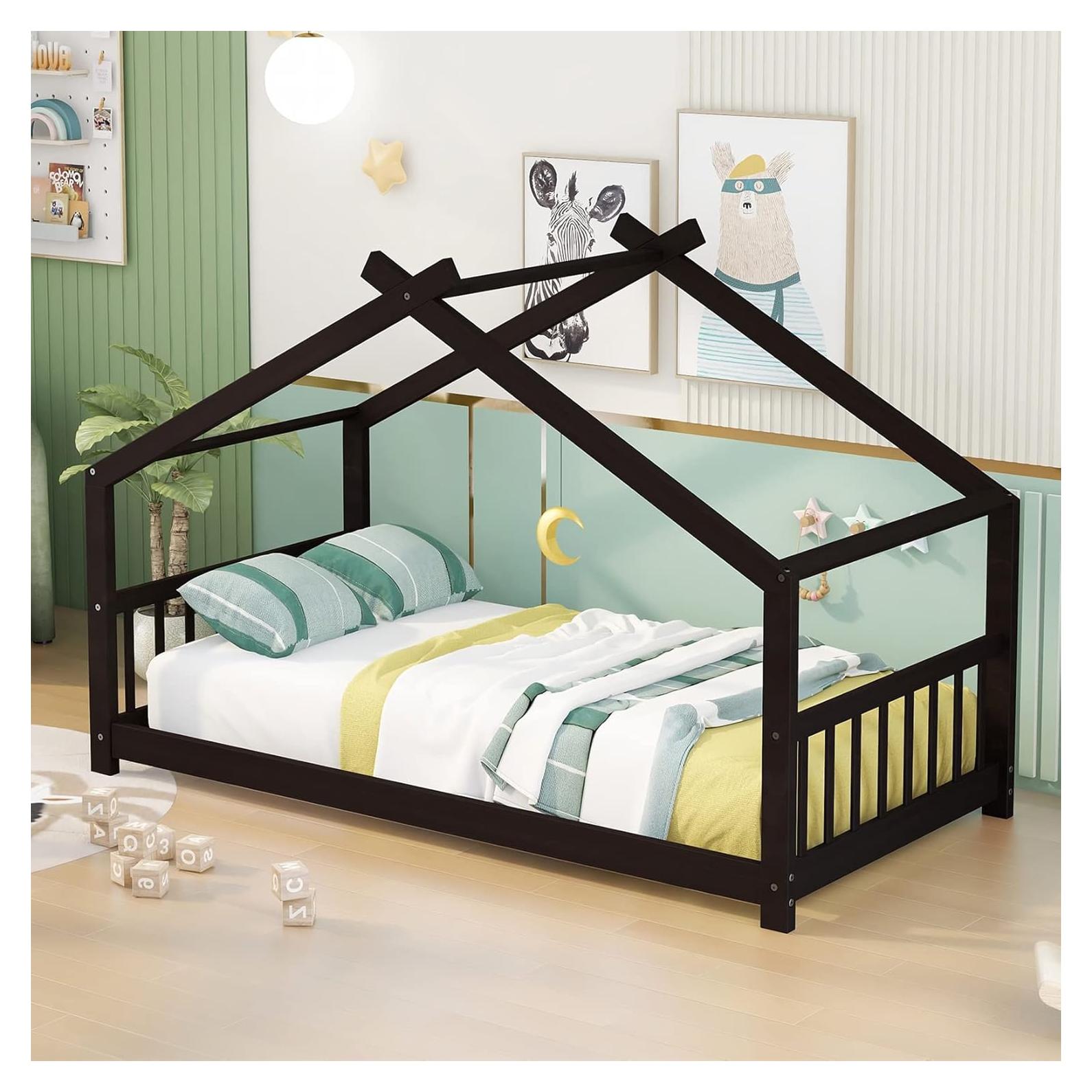 Marco de Cama Montessori Twin Bellemave de Madera Espresso