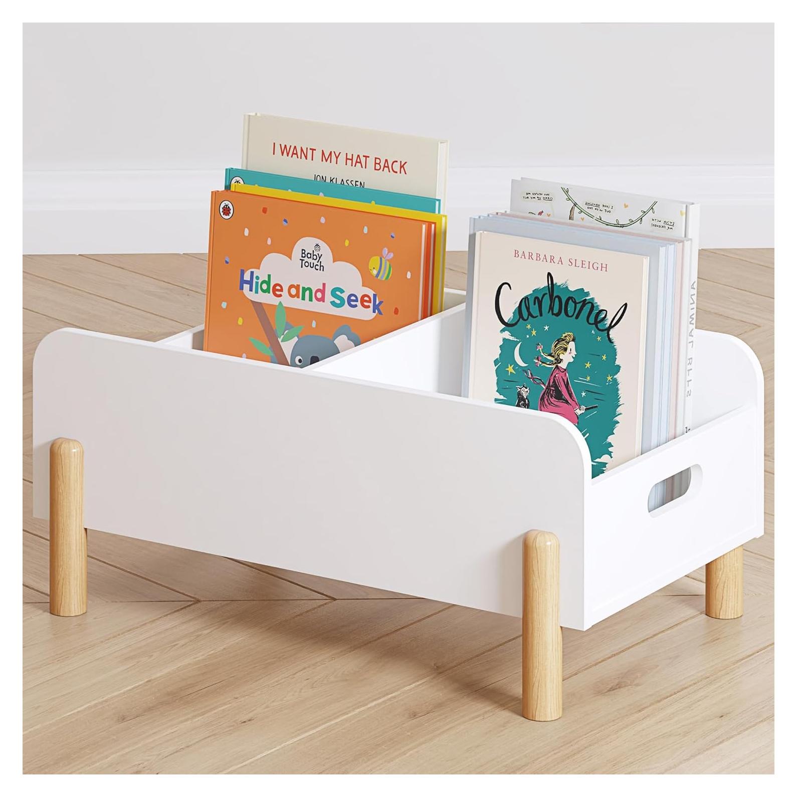 Estantería Montessori UTEX para Niños - Caddy de Libros de Madera