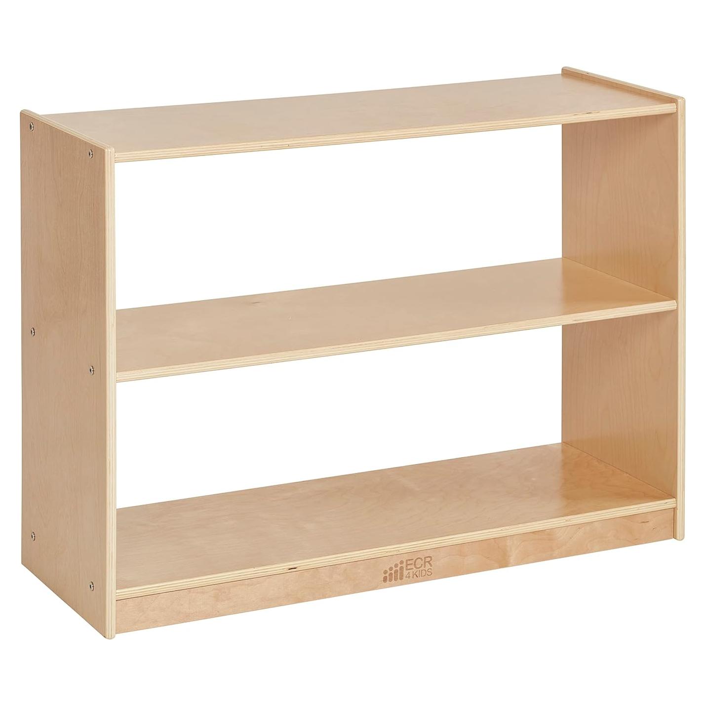 Gabinete de Almacenamiento Móvil ECR4Kids 2 Estantes Natural