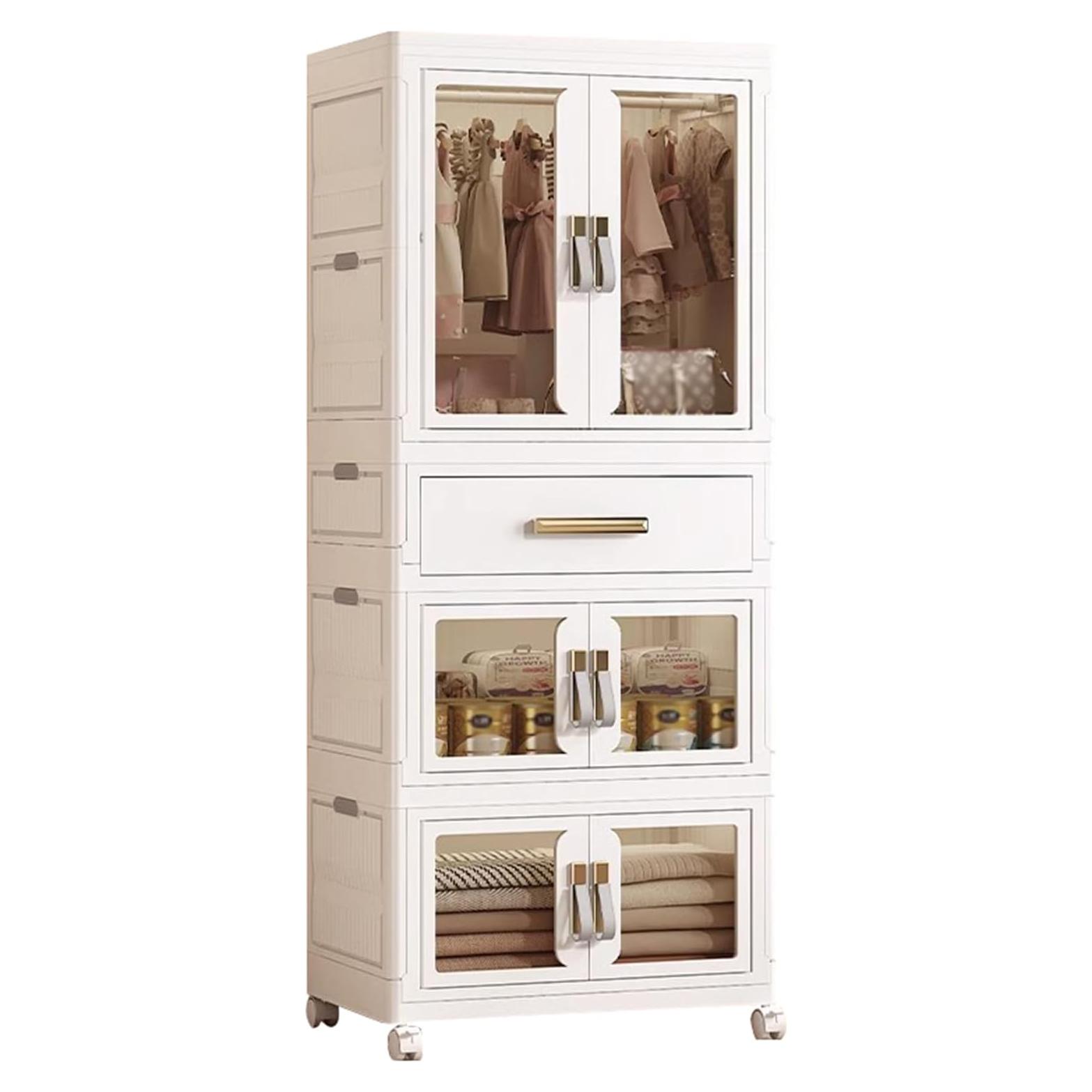 Armario Infantil Plegable XIMSPHY Blanco 54x34x140 cm