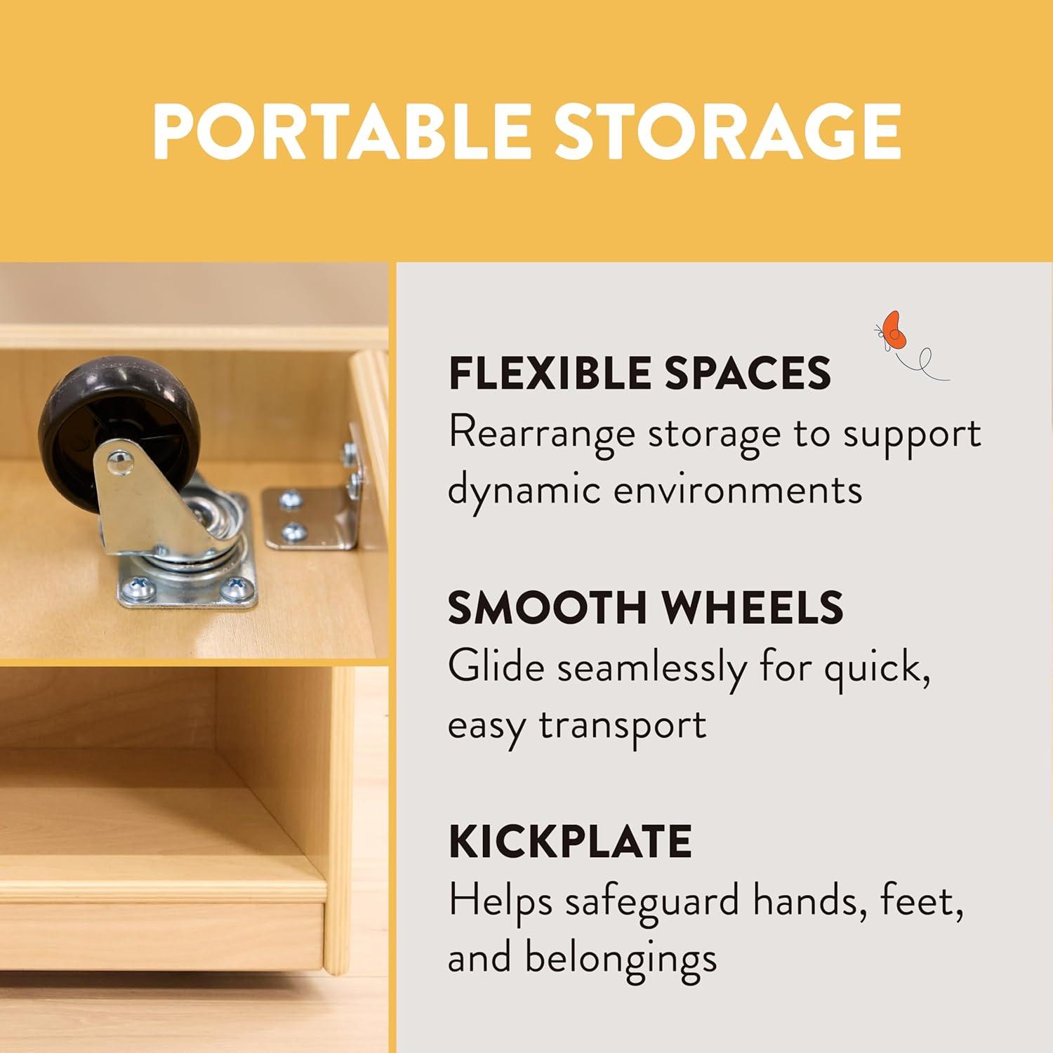Gabinete de Almacenamiento Móvil 5 Compartimentos Back2School