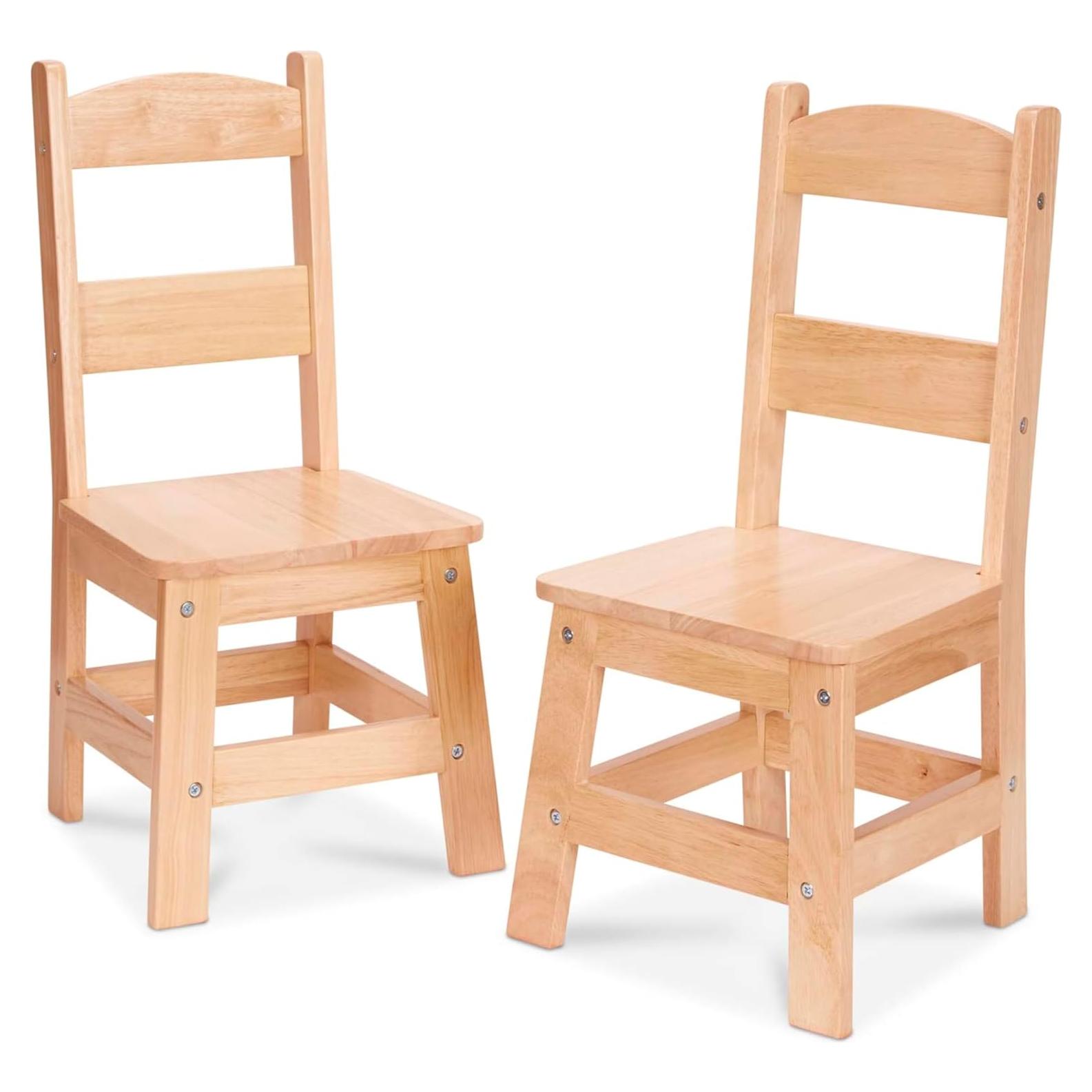 Juego de 2 Sillas de Madera Melissa & Doug para Niños - Rubias