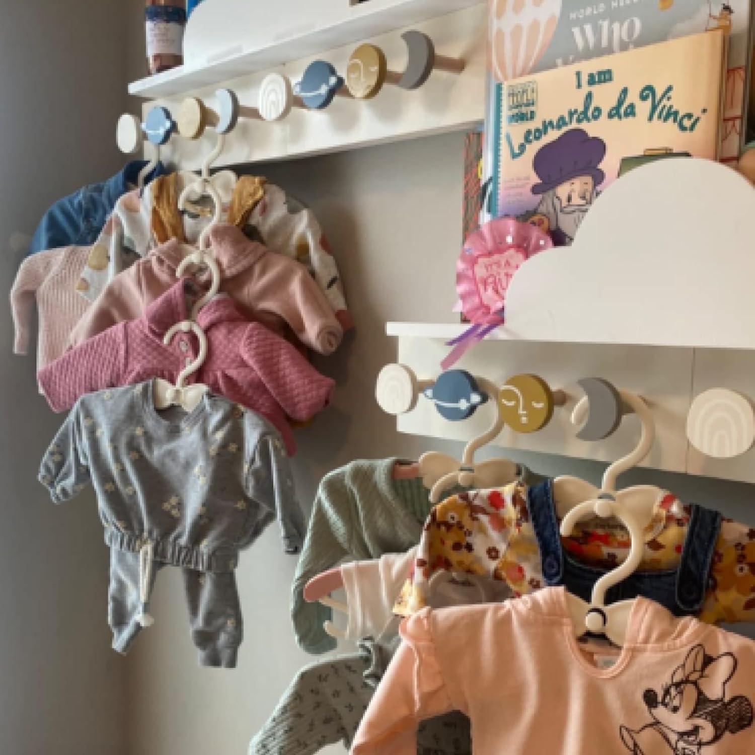 Perchas Ajustables para Bebés WJWSKI - 20 Piezas Rosa