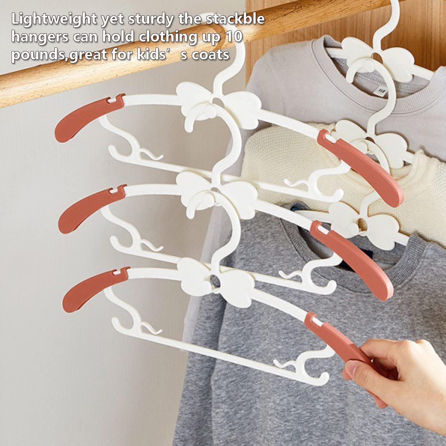 Perchas Ajustables para Bebés WJWSKI - 20 Piezas Rosa