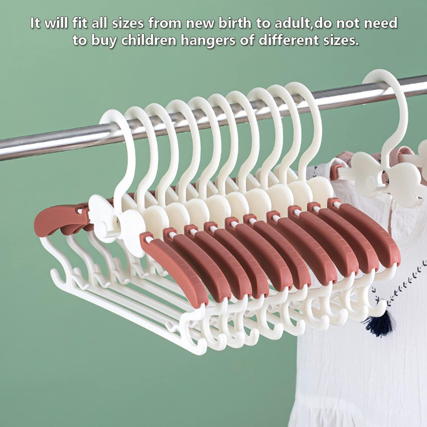 Perchas Ajustables para Bebés WJWSKI - 20 Piezas Rosa