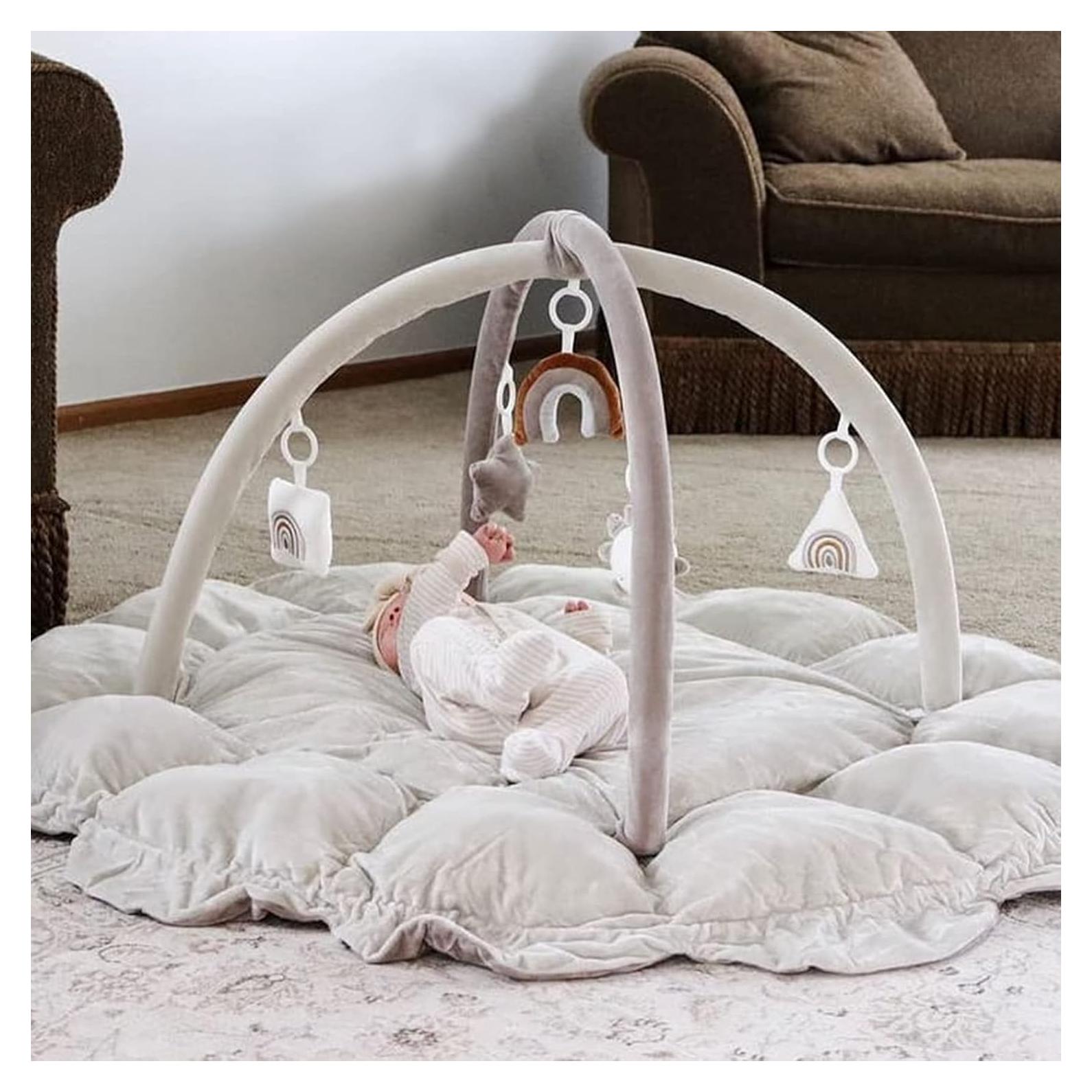 Gimnasio de Juego 5 en 1 Cloudico - Alfombra para Bebés Gris