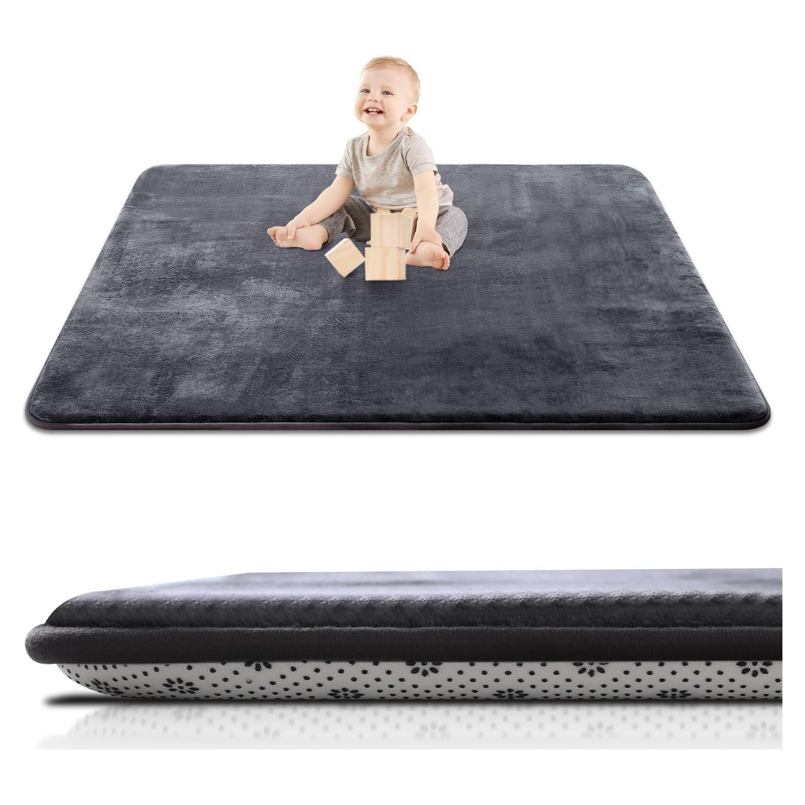 Alfombra de Juego Gruesa SEPARO 50x50 cm Antideslizante Gris