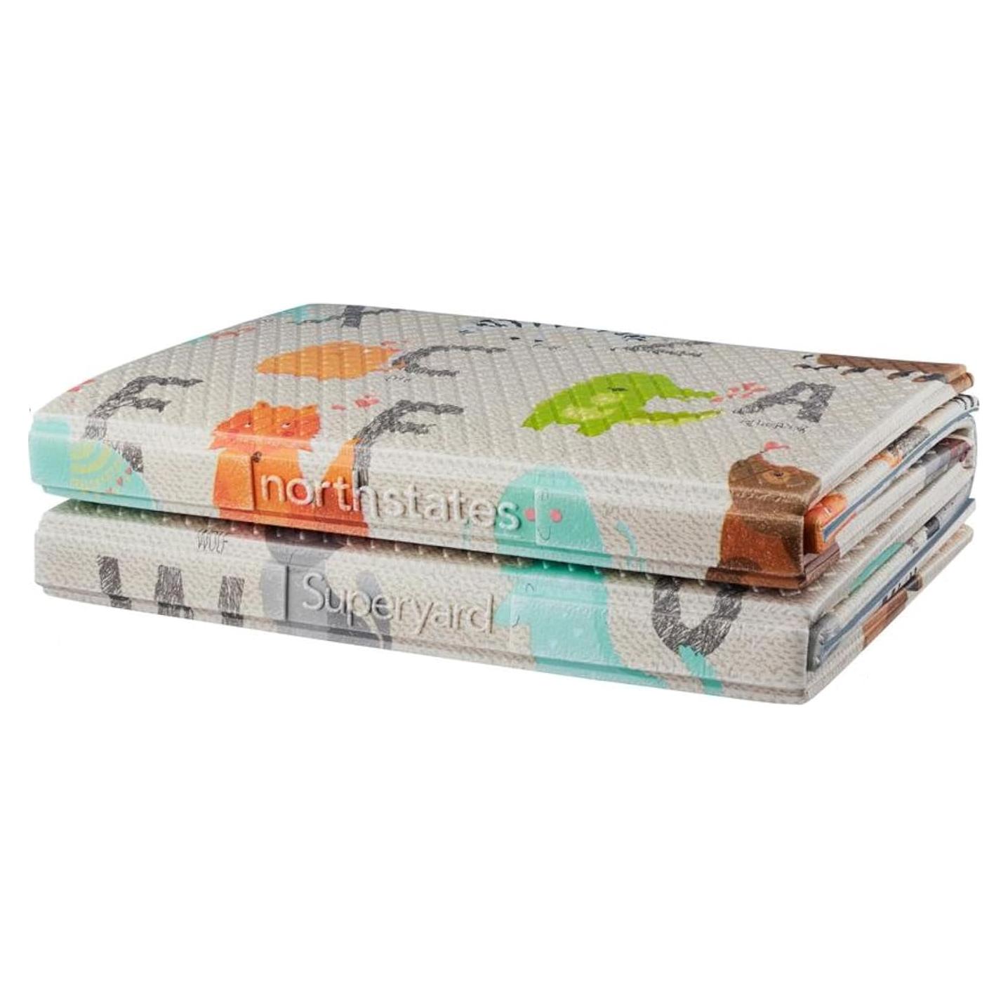 Alfombra de Juego Plegable Toddleroo ABC 180x180 cm - Segura y Resistente al Agua