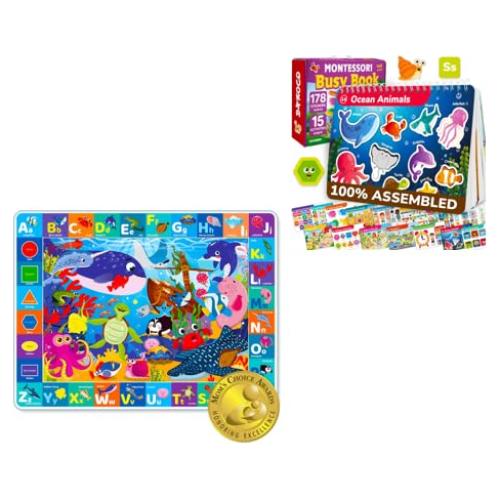 Manta de Juego para Bebés QUOKKA 150x112 cm + Libro Montessori