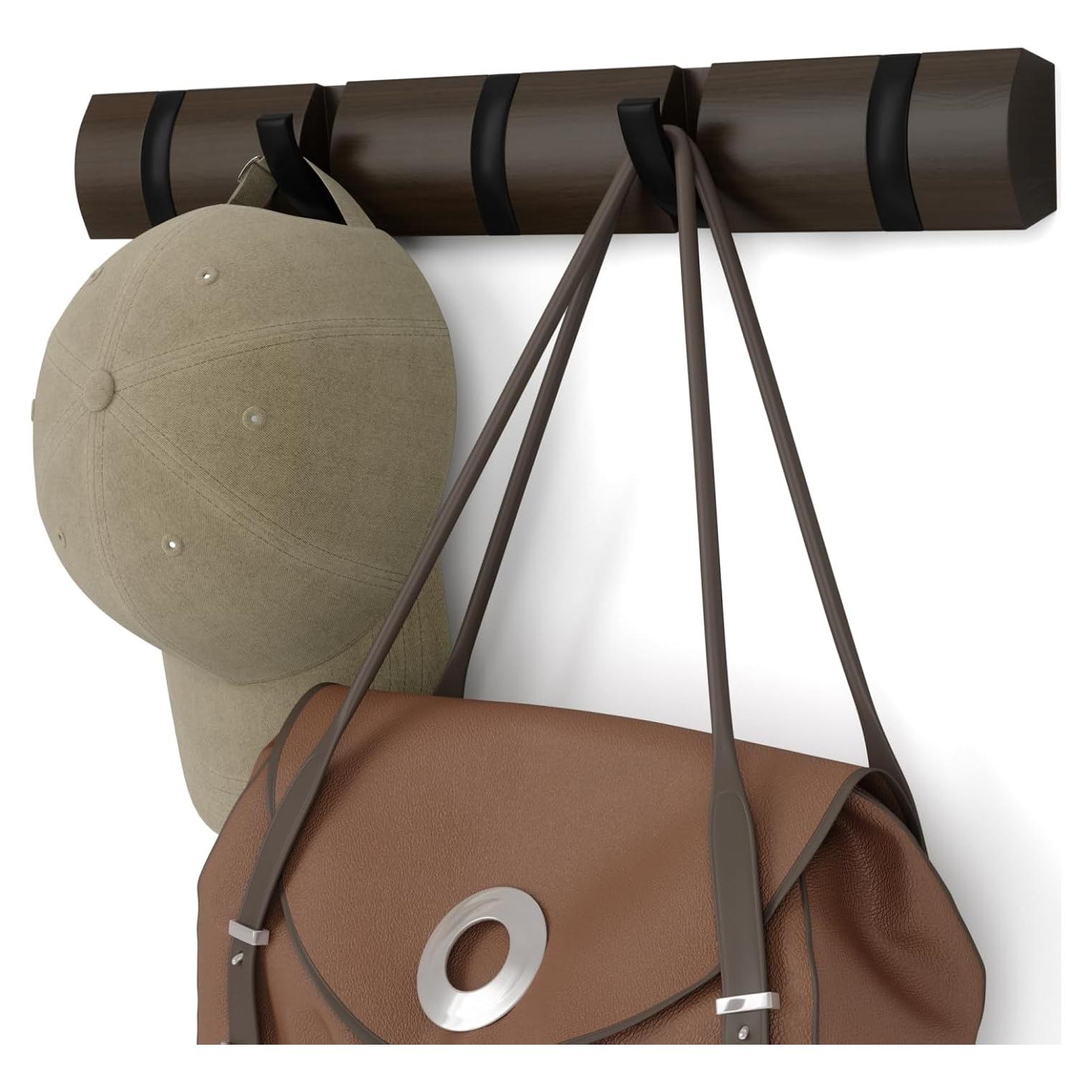 Perchero de Pared Umbra Flip 5 Ganchos Negro Moderno