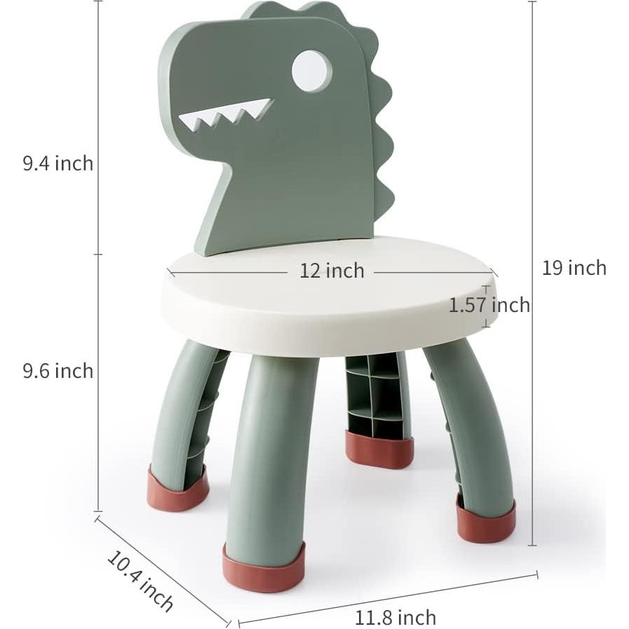 Silla para Niños Sunkaioo Dino Verde Ergonómica 32x29.5cm