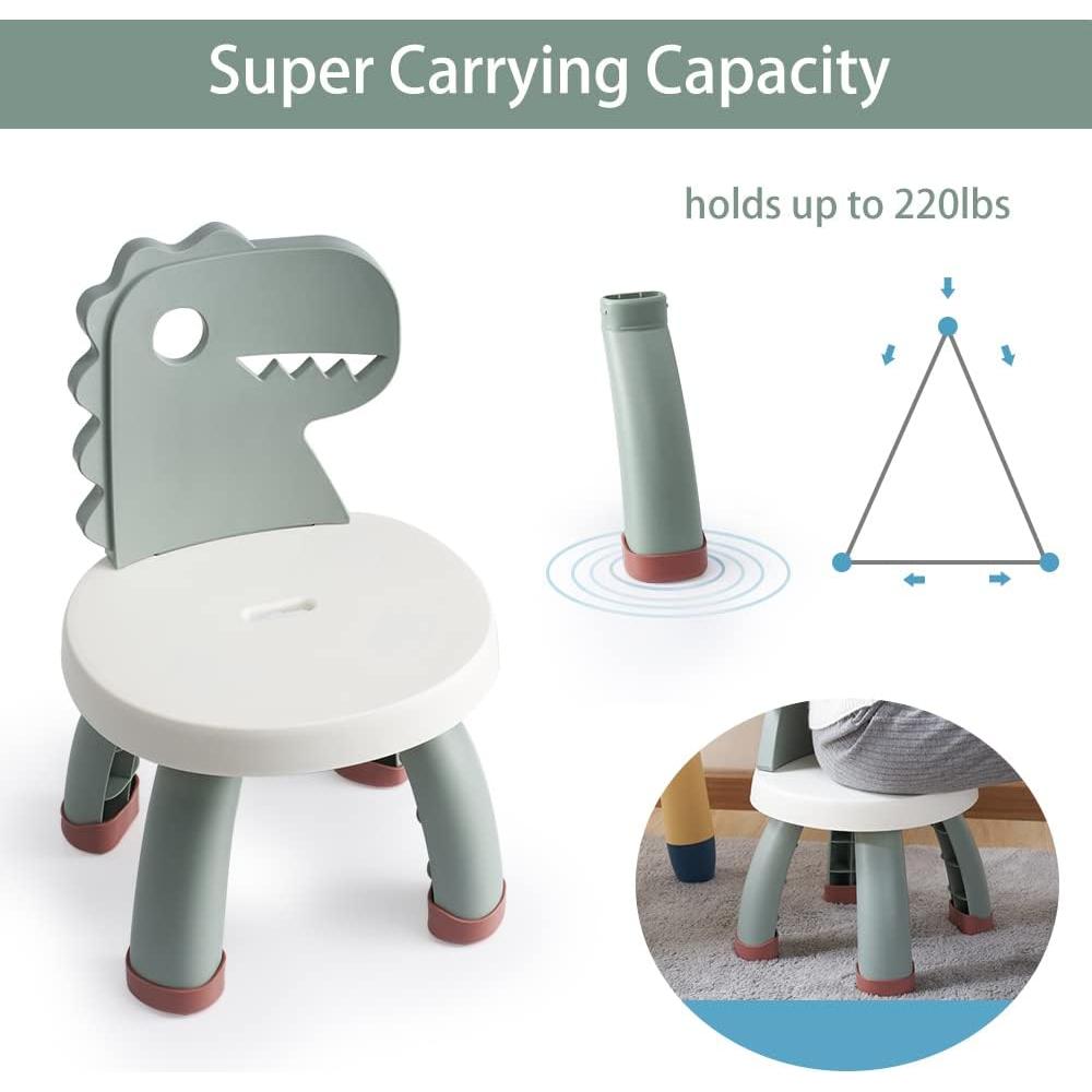 Silla para Niños Sunkaioo Dino Verde Ergonómica 32x29.5cm