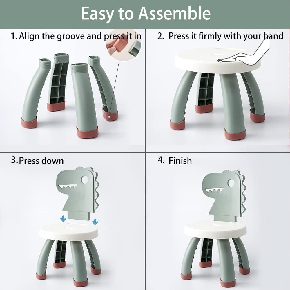 Silla para Niños Sunkaioo Dino Verde Ergonómica 32x29.5cm