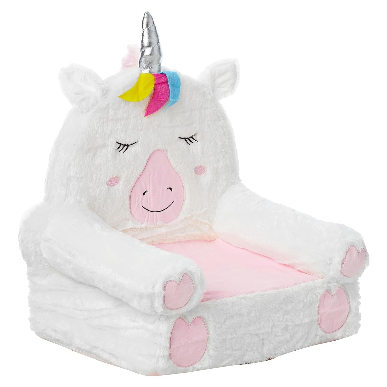 Silla de Felpa para Niños Amazon Basics Unicornio Mediana
