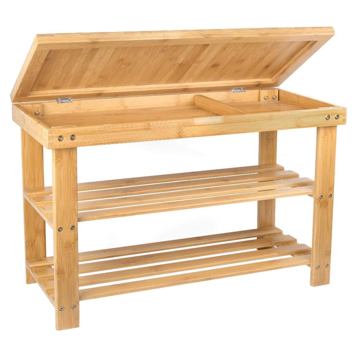 Banco de Almacenamiento para Zapatos BAMBUROBA Natural 127 kg