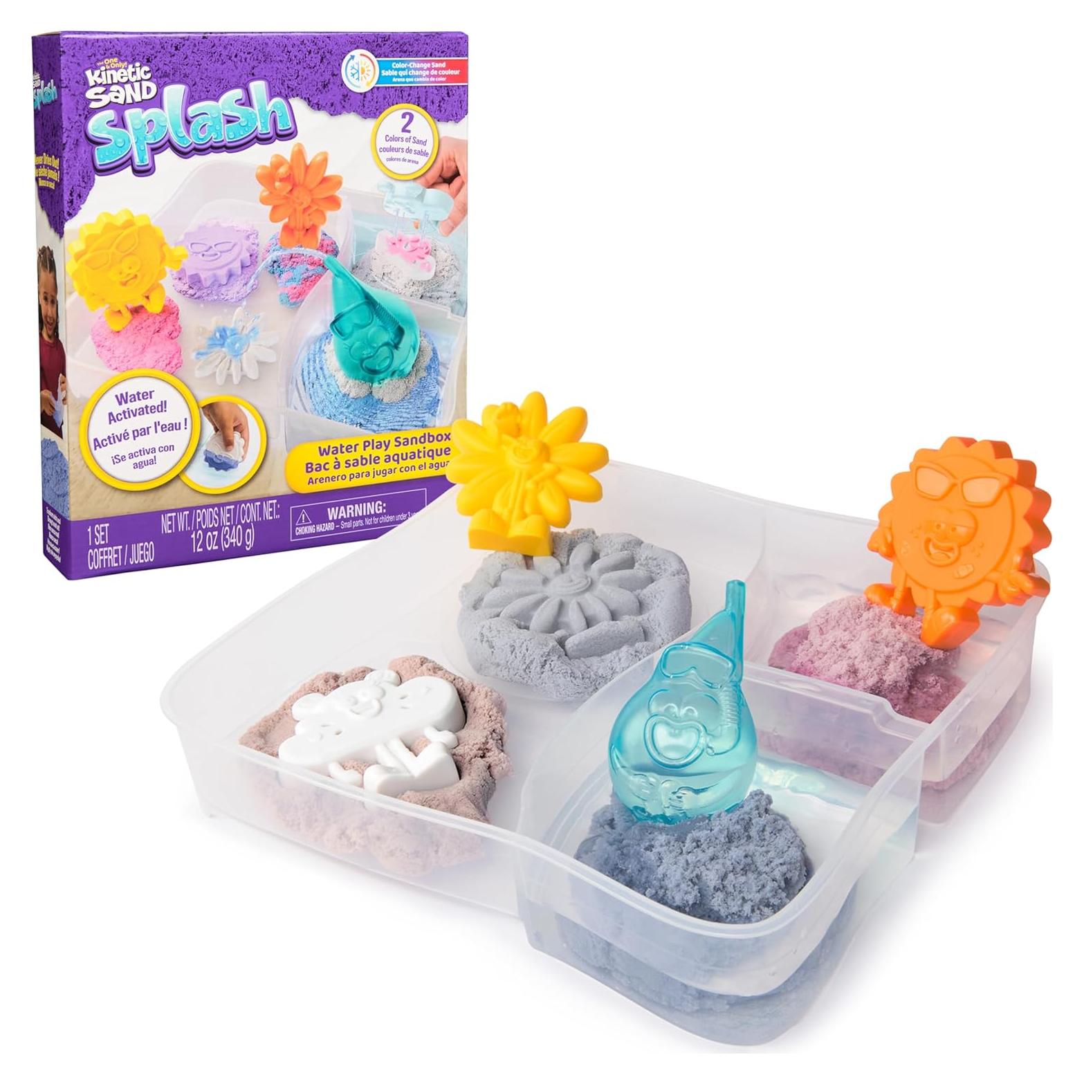 Caja de Arena Kinetic Sand Splash 12oz Multicolor con Moldes