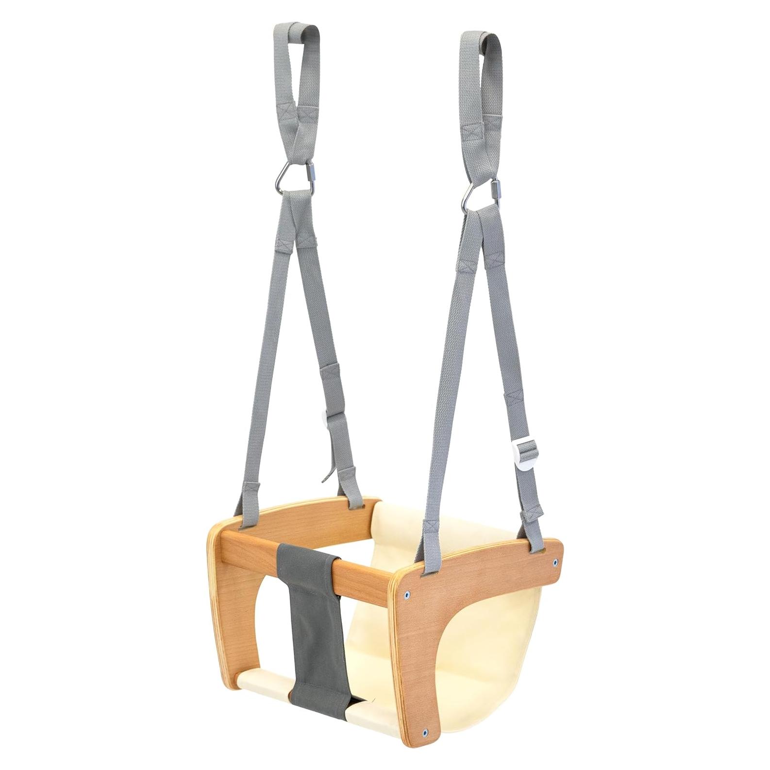 Silla de Columpio AVDAR para Niños - Madera de Haya y Algodón