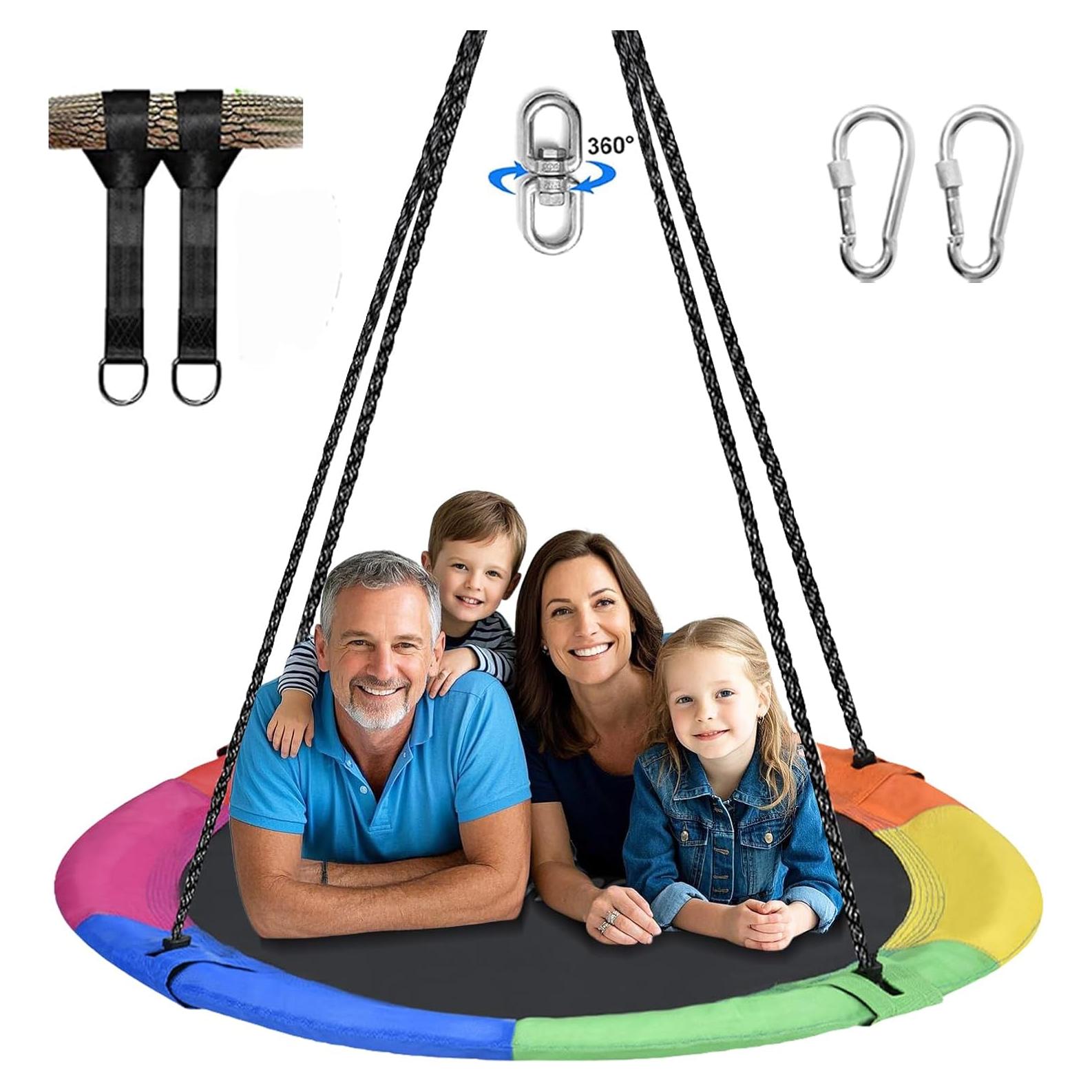 Columpio en Forma de Platillo Hishine 109 cm Arcoíris