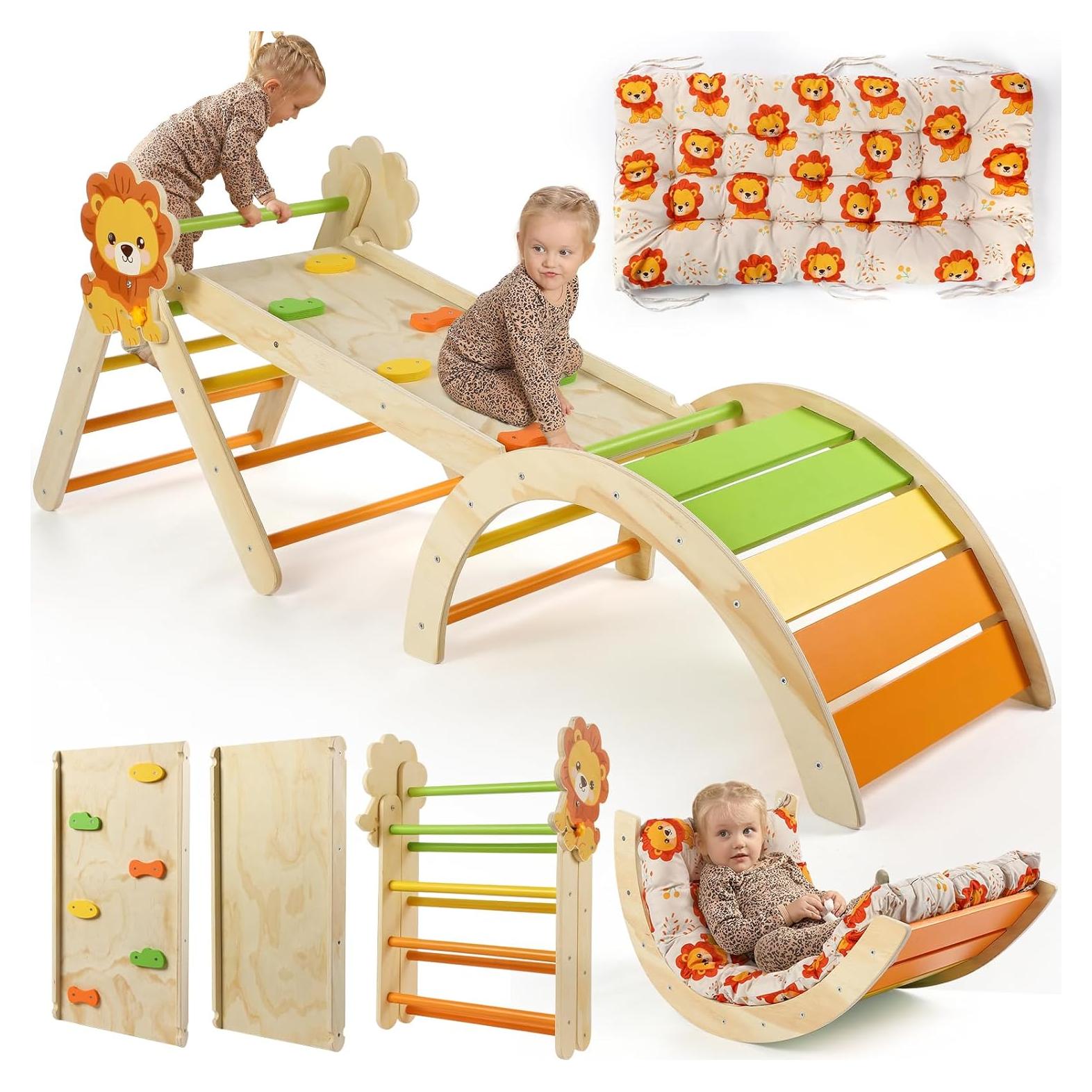 Conjunto Triángulo Pikler Yopnoyik con Cojín 7 en 1 para Niños