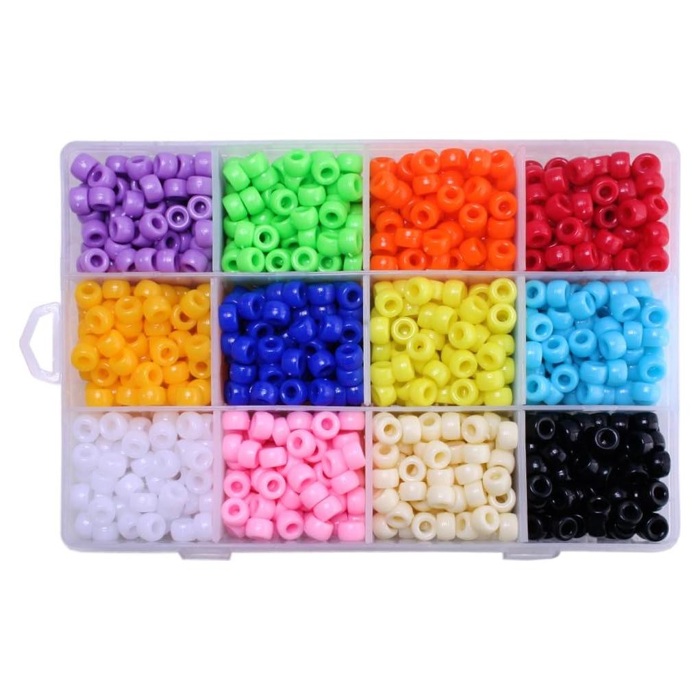 Cuentas Pony BEADNOVA Surtido de Colores 100 Piezas 9x6mm