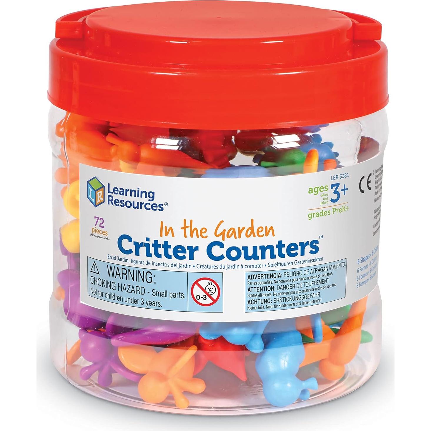 Contadores de Criaturas del Jardín Recursos de Aprendizaje - 72 Piezas