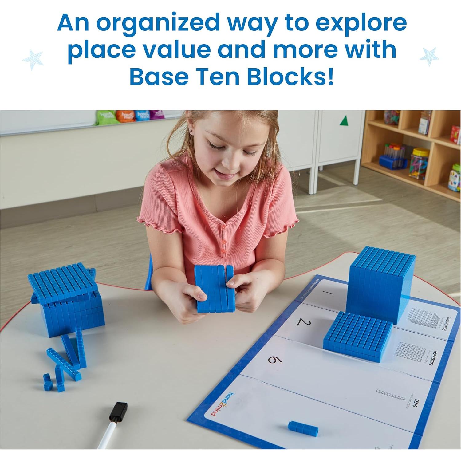 Bloques Base Ten hand2mind 133 Piezas para Matemáticas