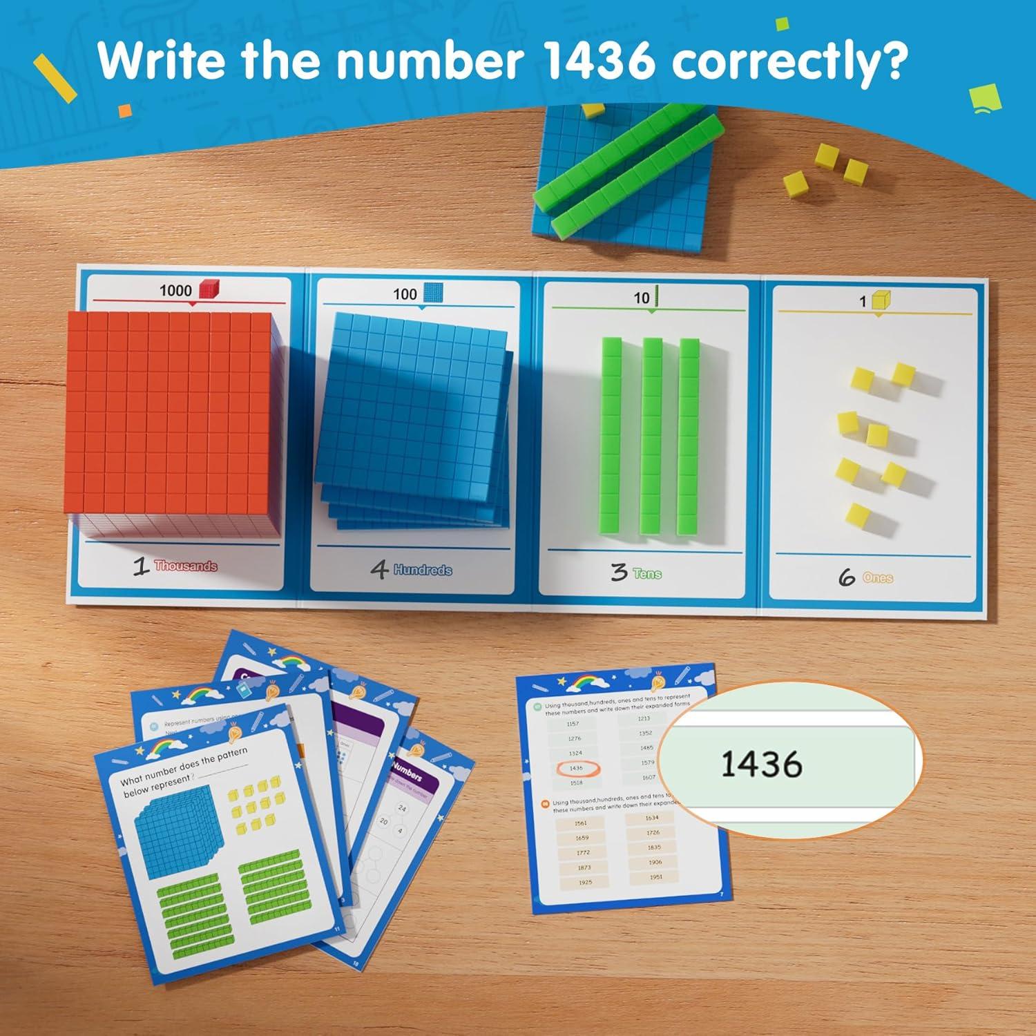 Bloques de Base Diez TH - Manipulativos Matemáticos 1-4 Grado