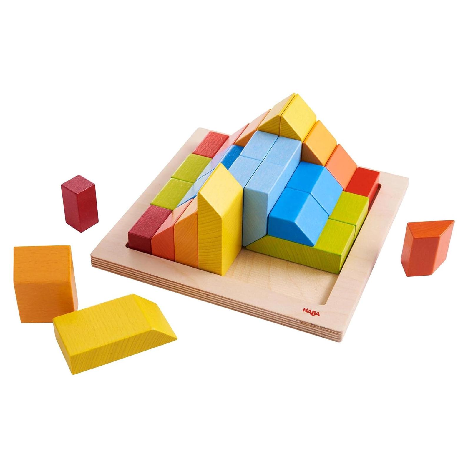 Juego de Bloques de Madera HABA 28 Piezas Montessori 3+