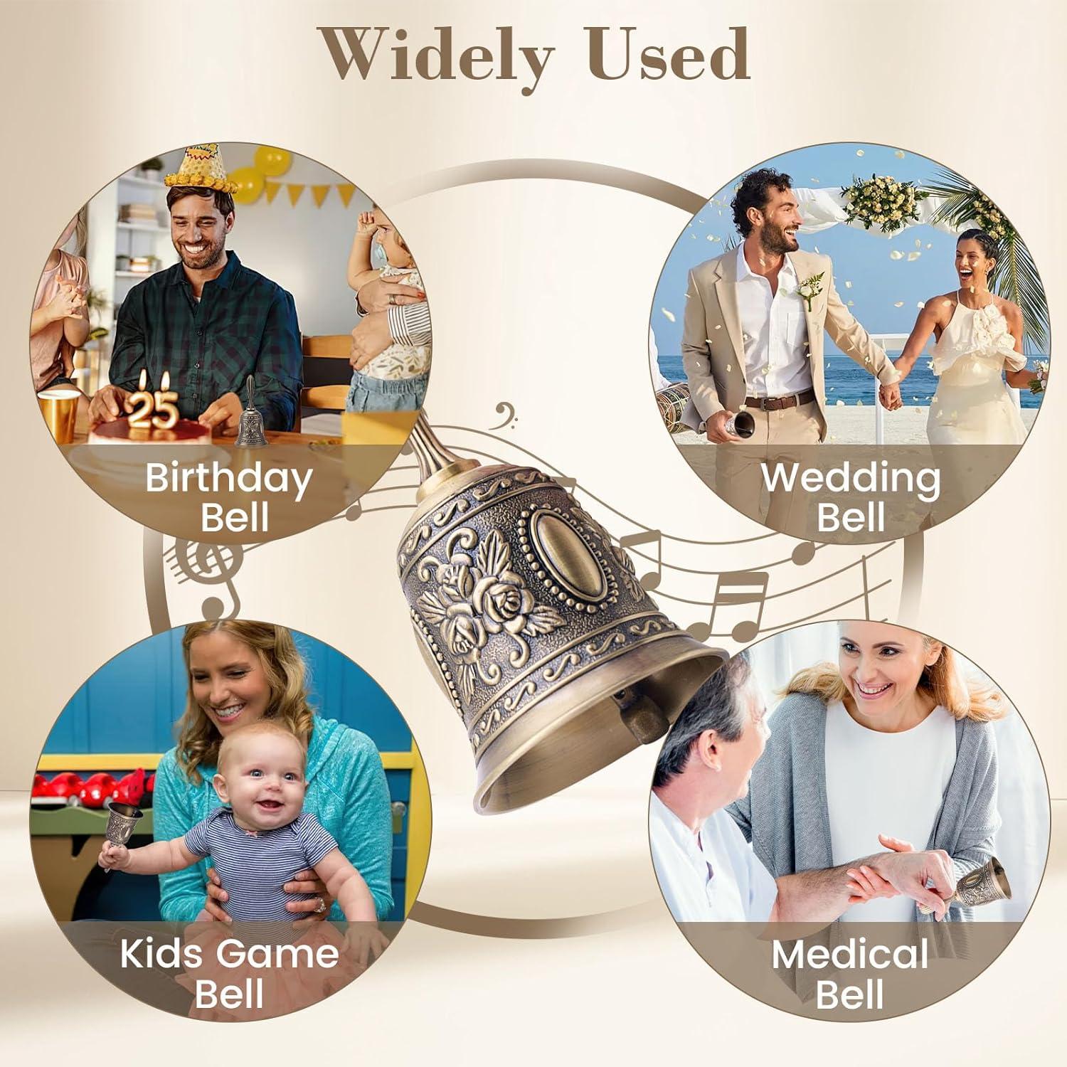 Campana de Mano DomeStar de Latón Vintage 11.4 cm Multiusos